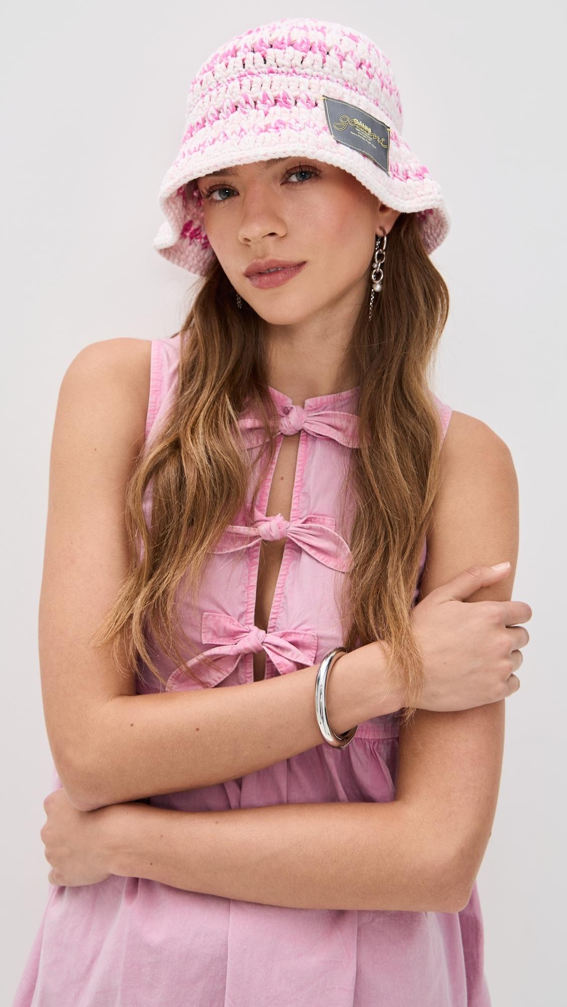 [NWT] GANNI Pink Bucket Hat Ganni | Accessories | Nwt Ganni Crochet Knit Bucket Hat  main image 3