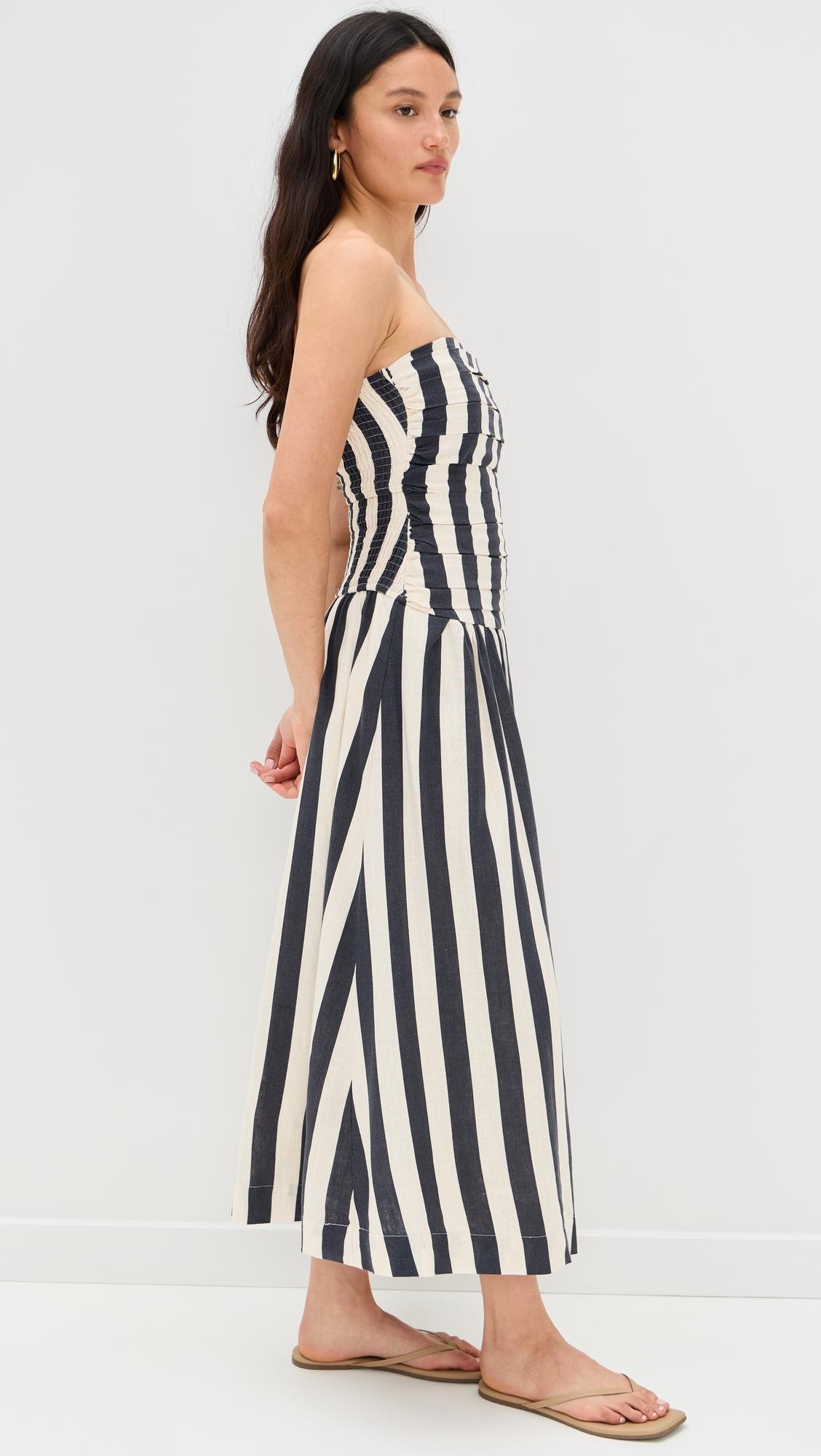 moon river cream striped midi dress Moon River | Dresses | Moon River Red And Cream Striped Midi Dress
