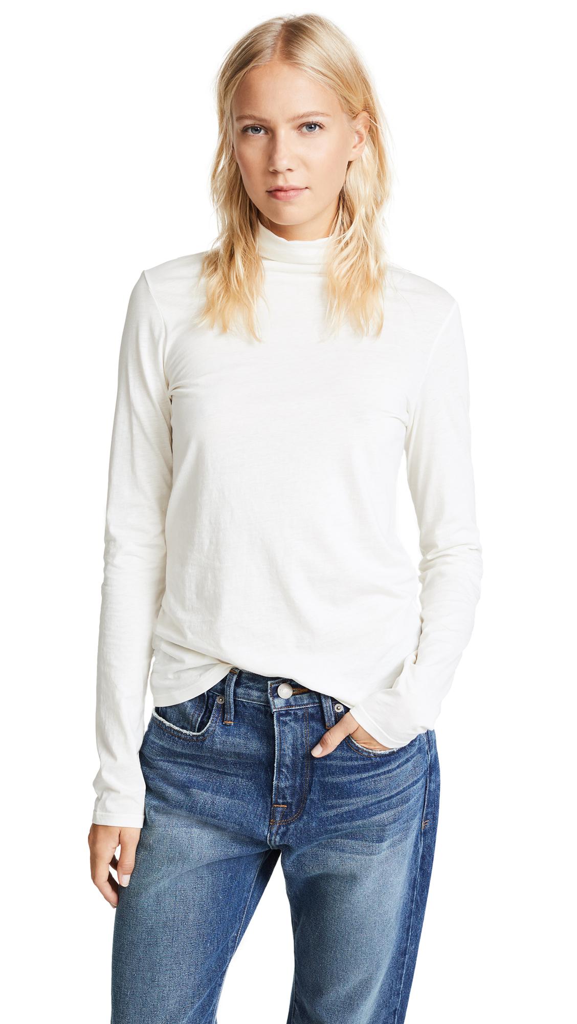 Lyst - Theory Basic Turtleneck in White