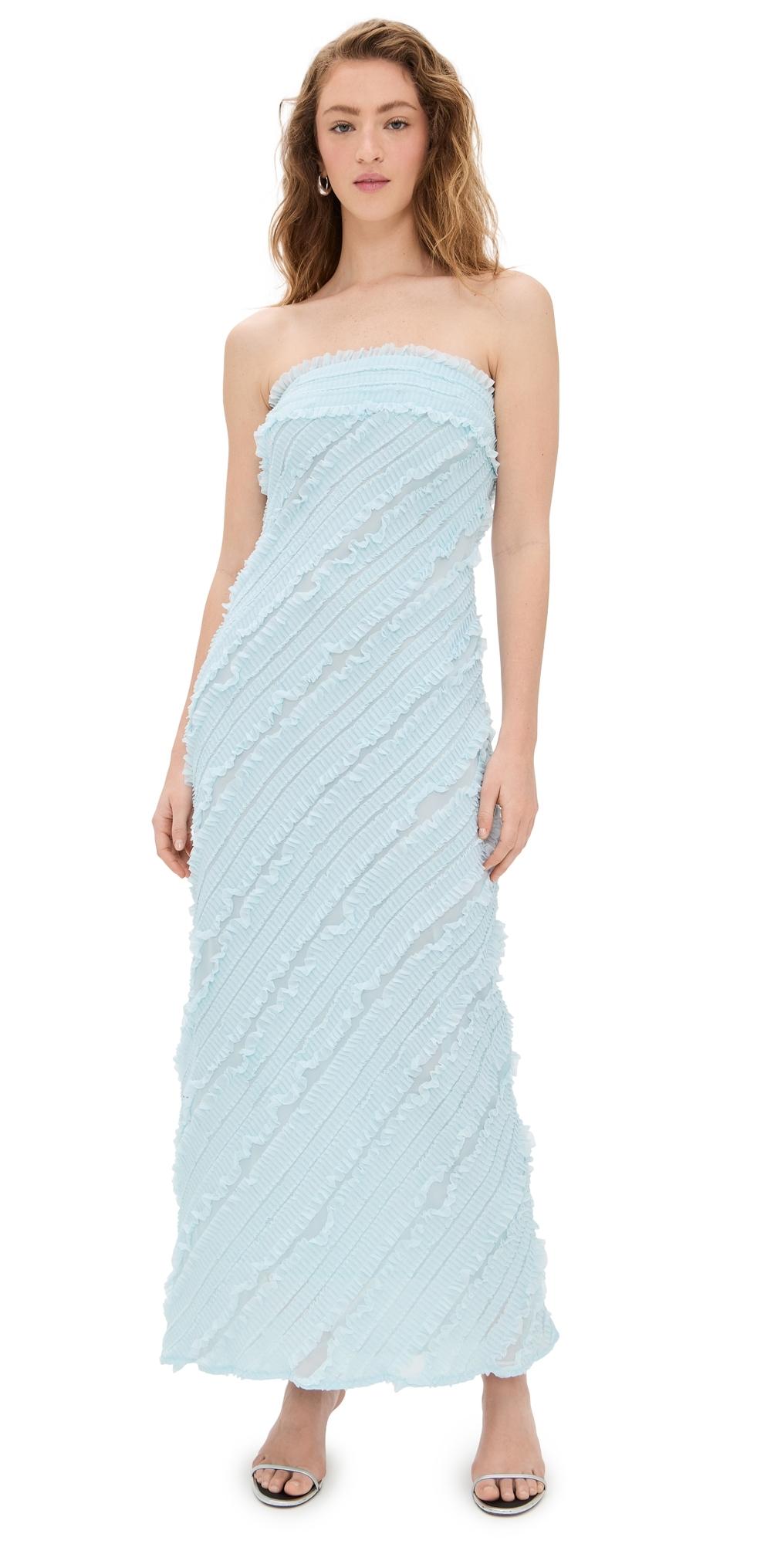sachin and babi light blue dress Endless Rose Strapless Embroidered Mini Dress