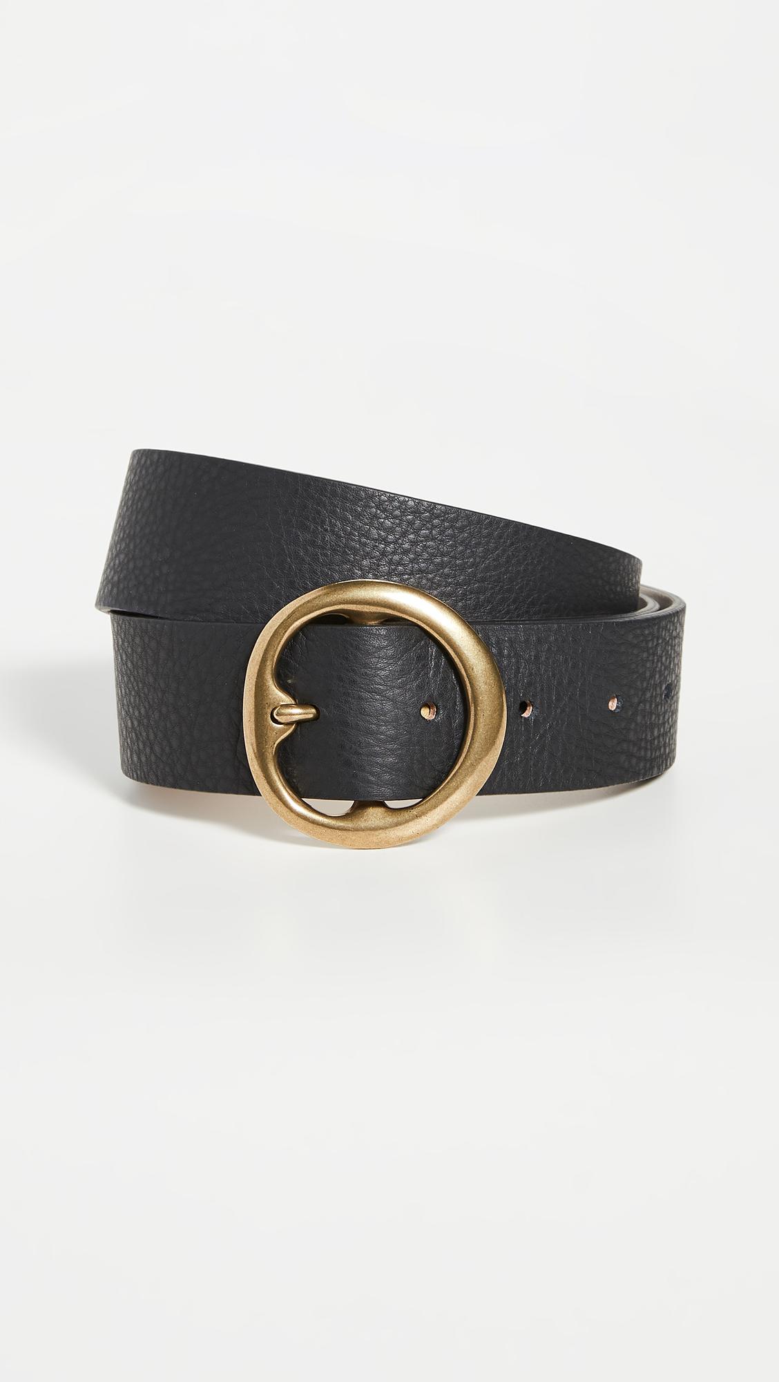 B-Low The Belt Leather Baby Bell Bottom Belt in Black/Brass (Black ...