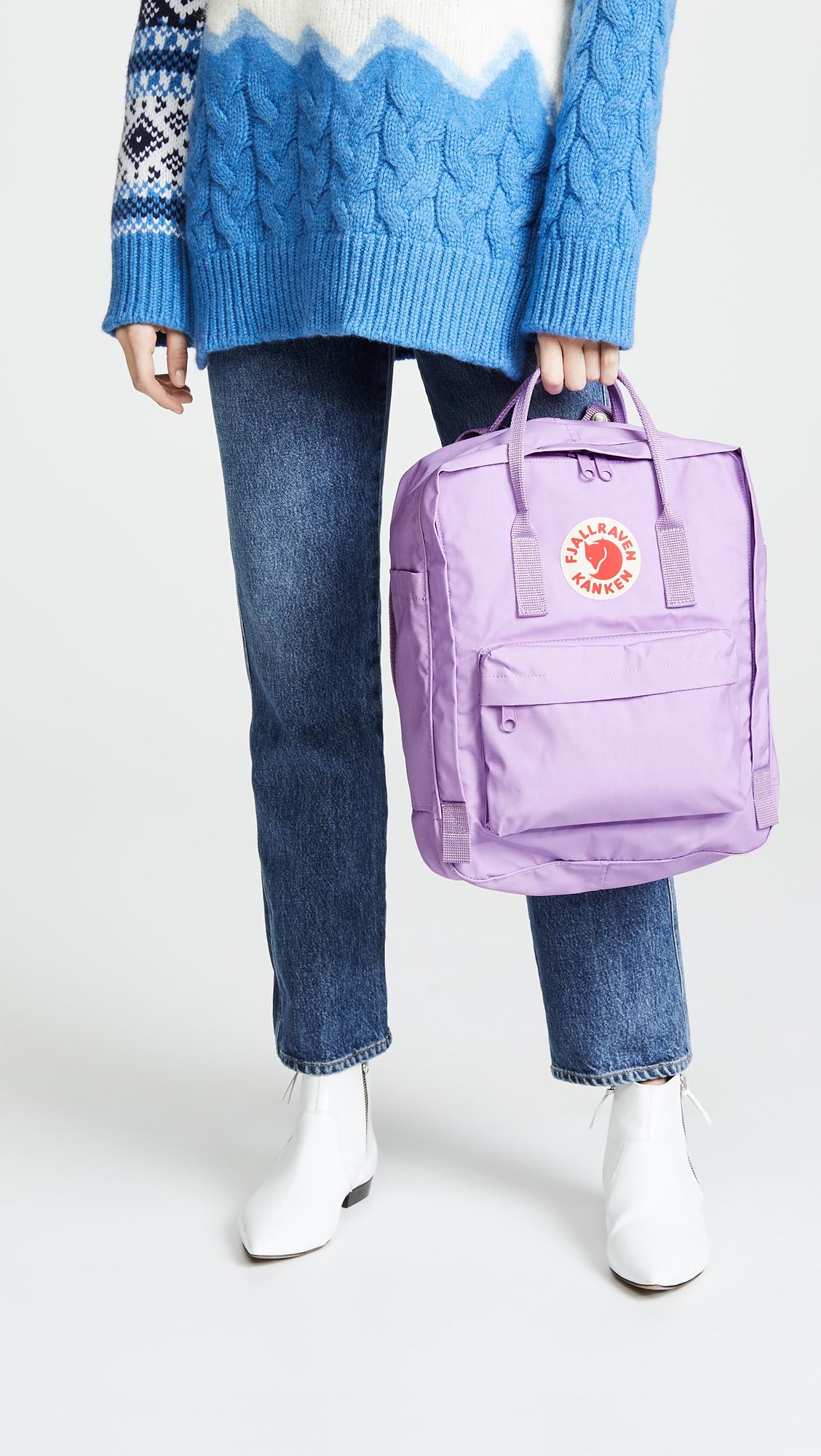 Fjallraven Canvas Kanken Backpack in Purple Lyst