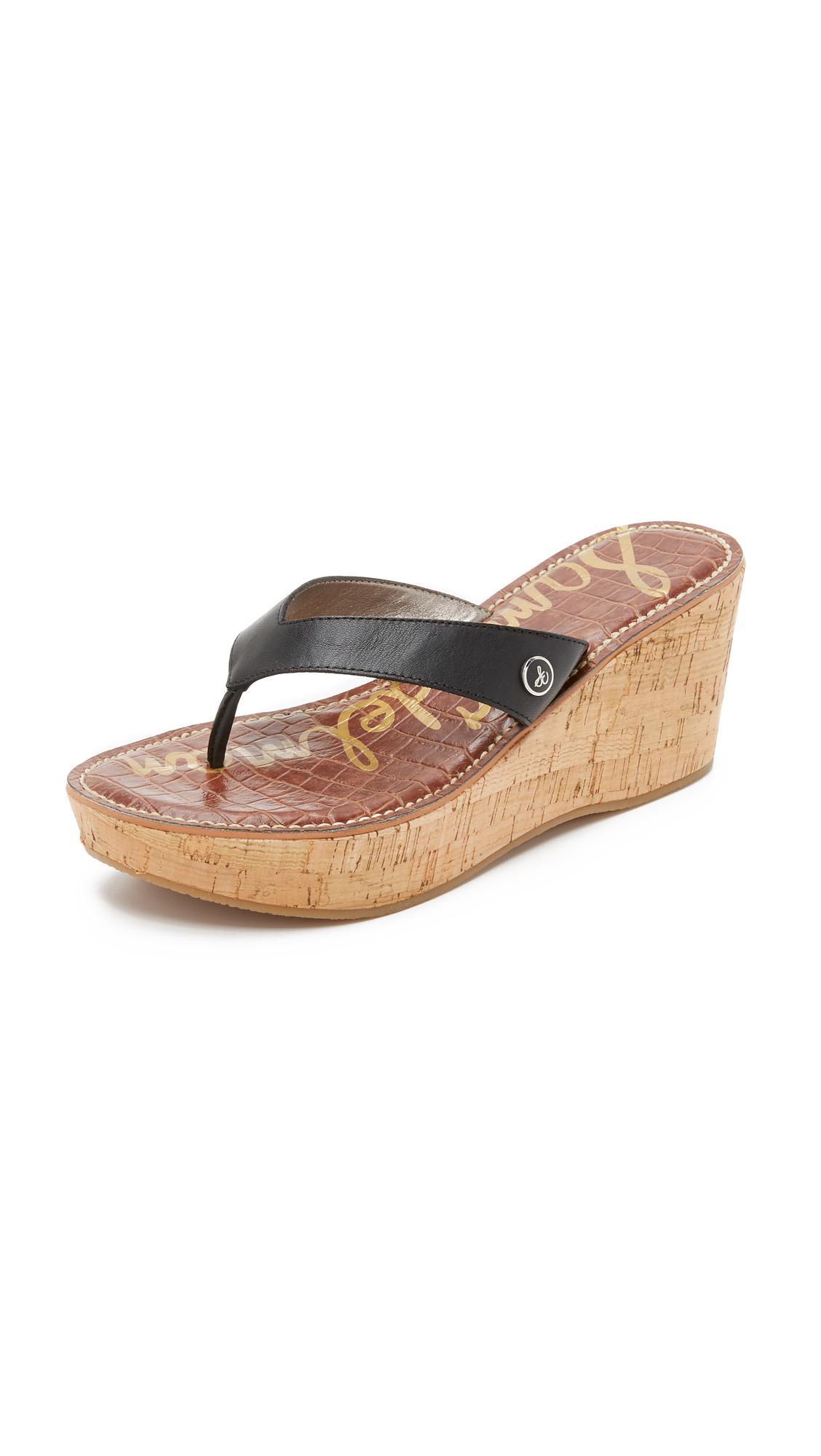 sam edelman romy wedge thong sandals
