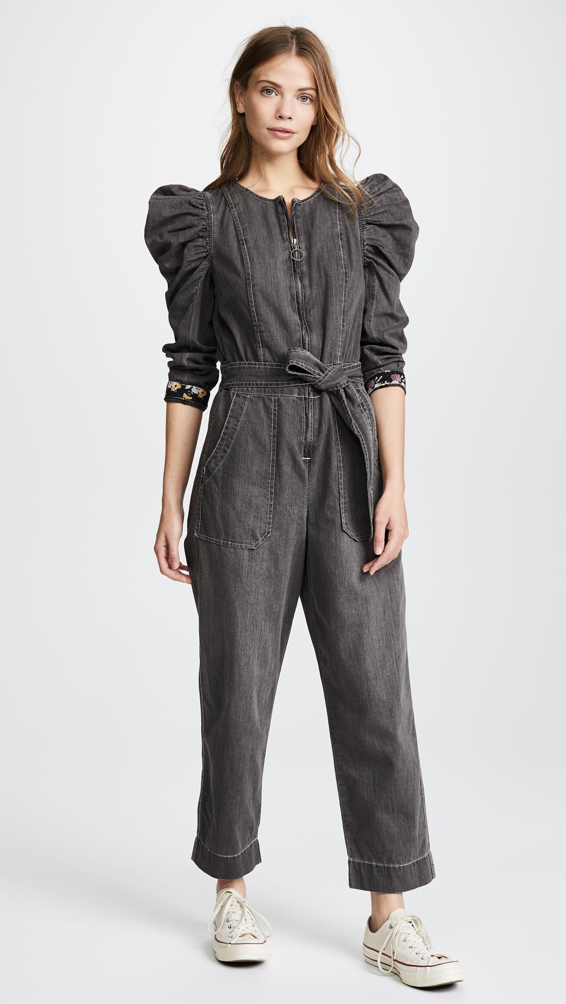 la vie rebecca taylor denim jumpsuit