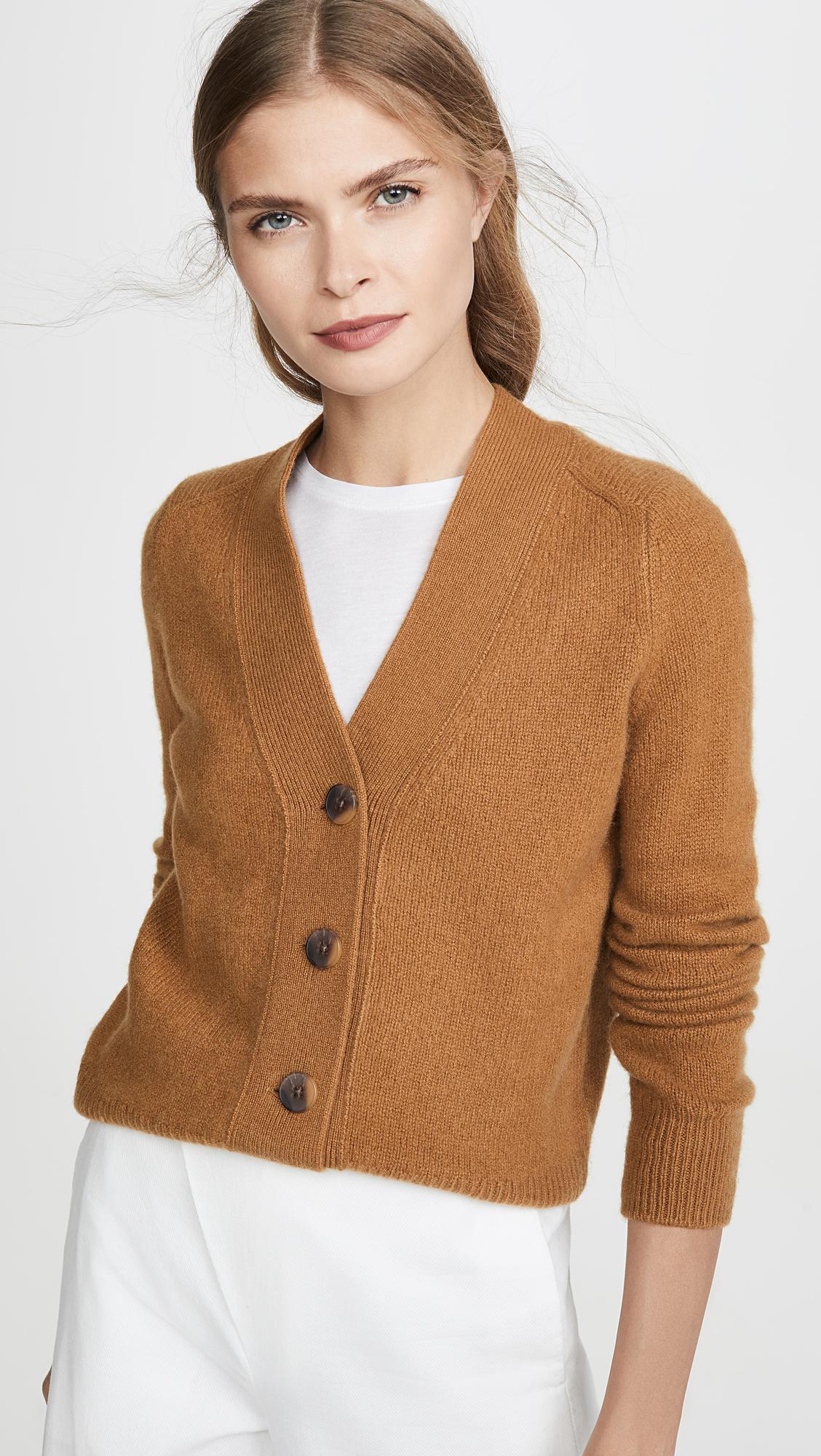 Vince Brown Cashmere  Cardigan  Lyst
