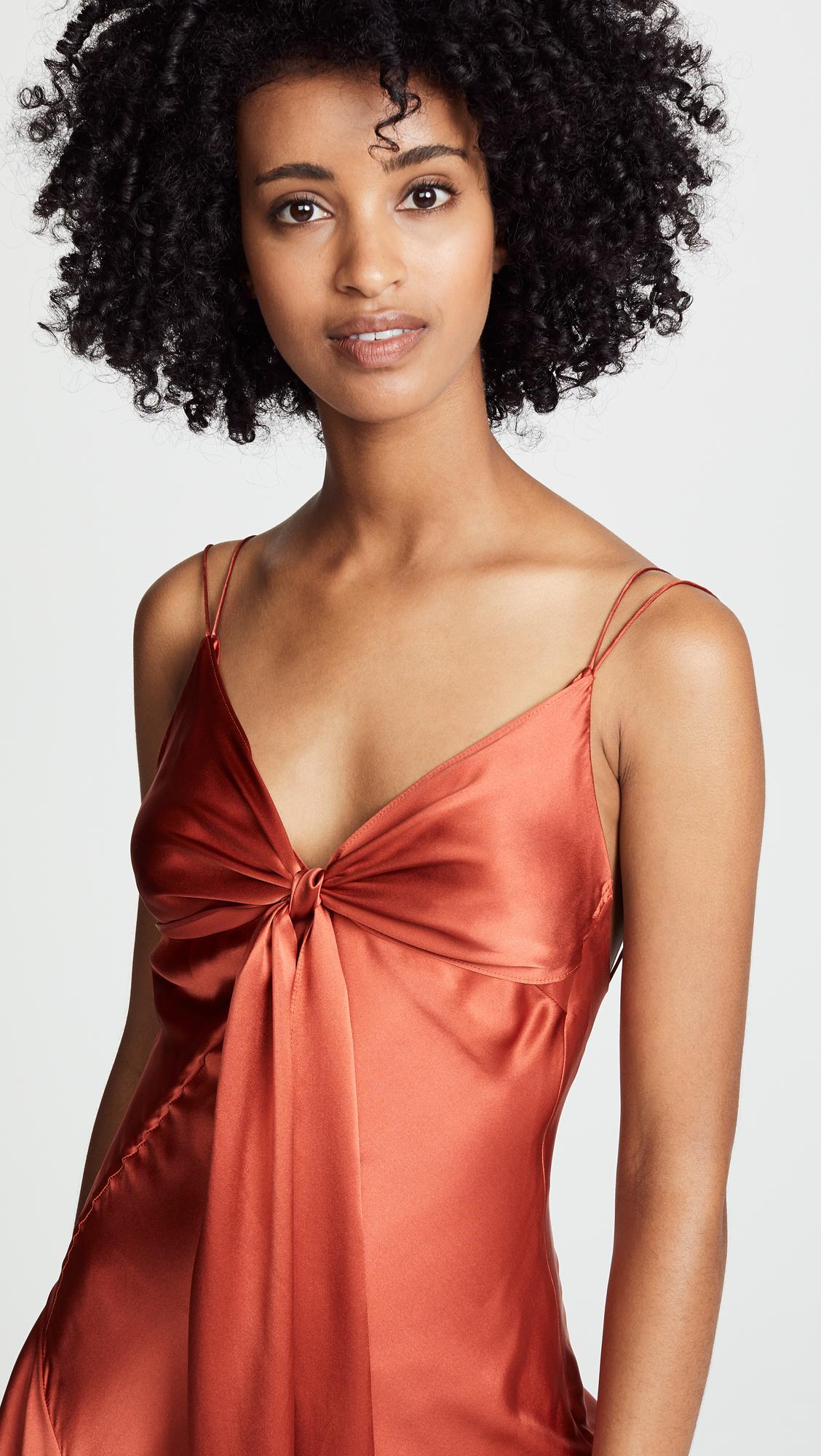 nicholas rust tie silk maxi