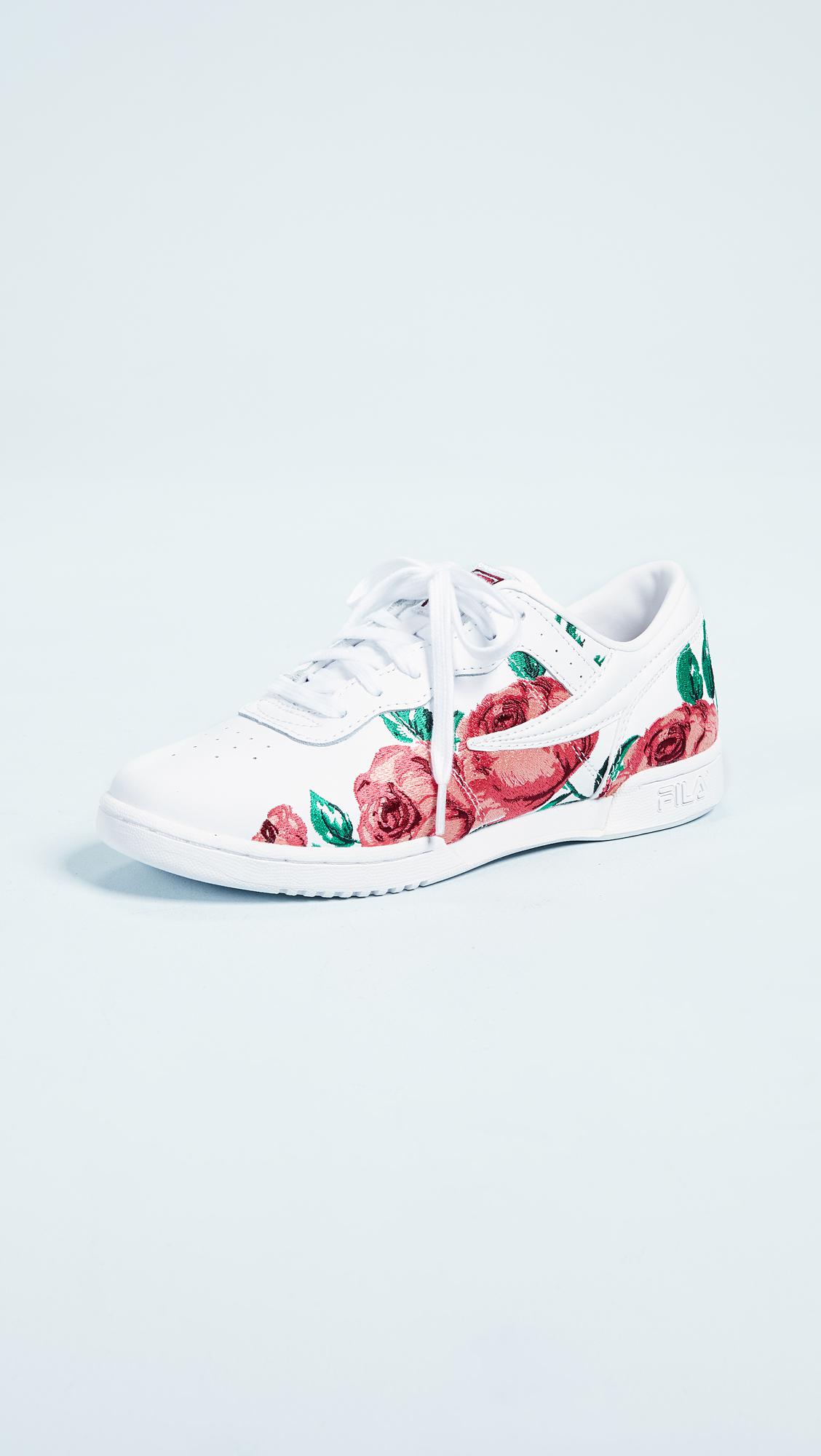 Fila Original Embroidery Sneakers in White | Lyst