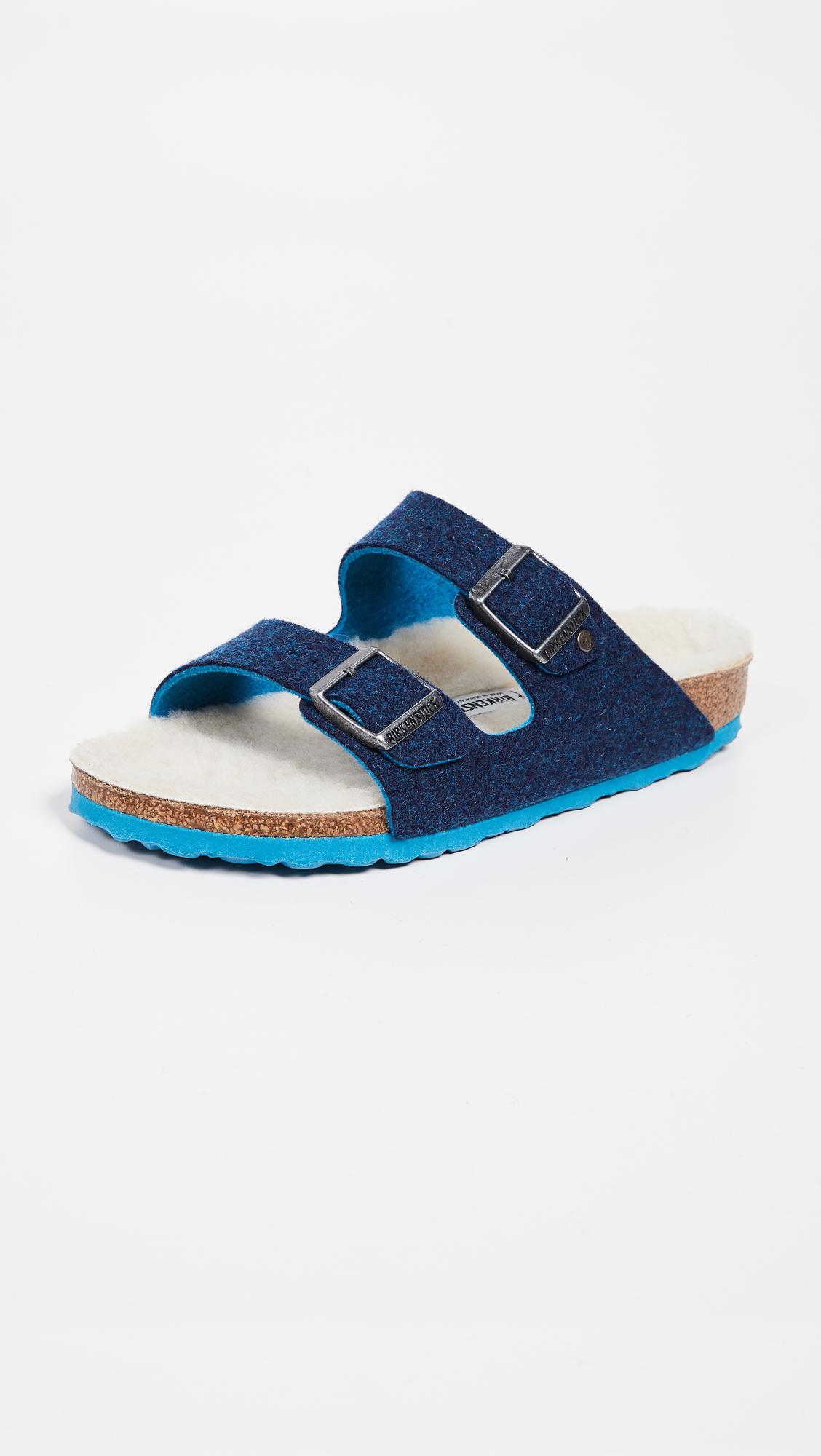 birkenstock arizona happy lamb wool sandal