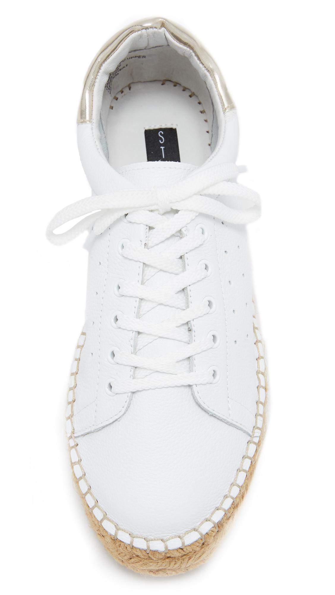Steven by Steve Madden Leather Pace Espadrille Platform Sneakers - Lyst