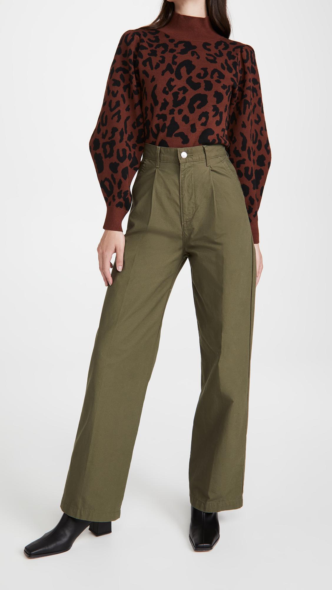 Levi's Cotton Pleated High Loose Pants 