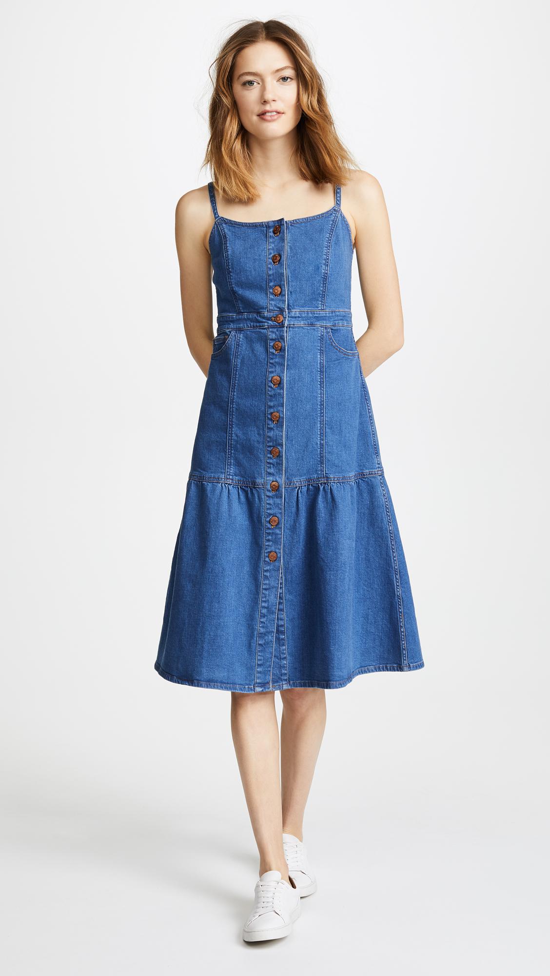 madewell denim midi dress