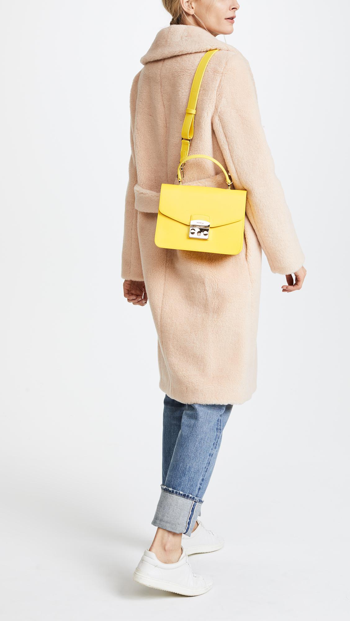 Furla Metropolis Small Top Handle Bag in Yellow | Lyst