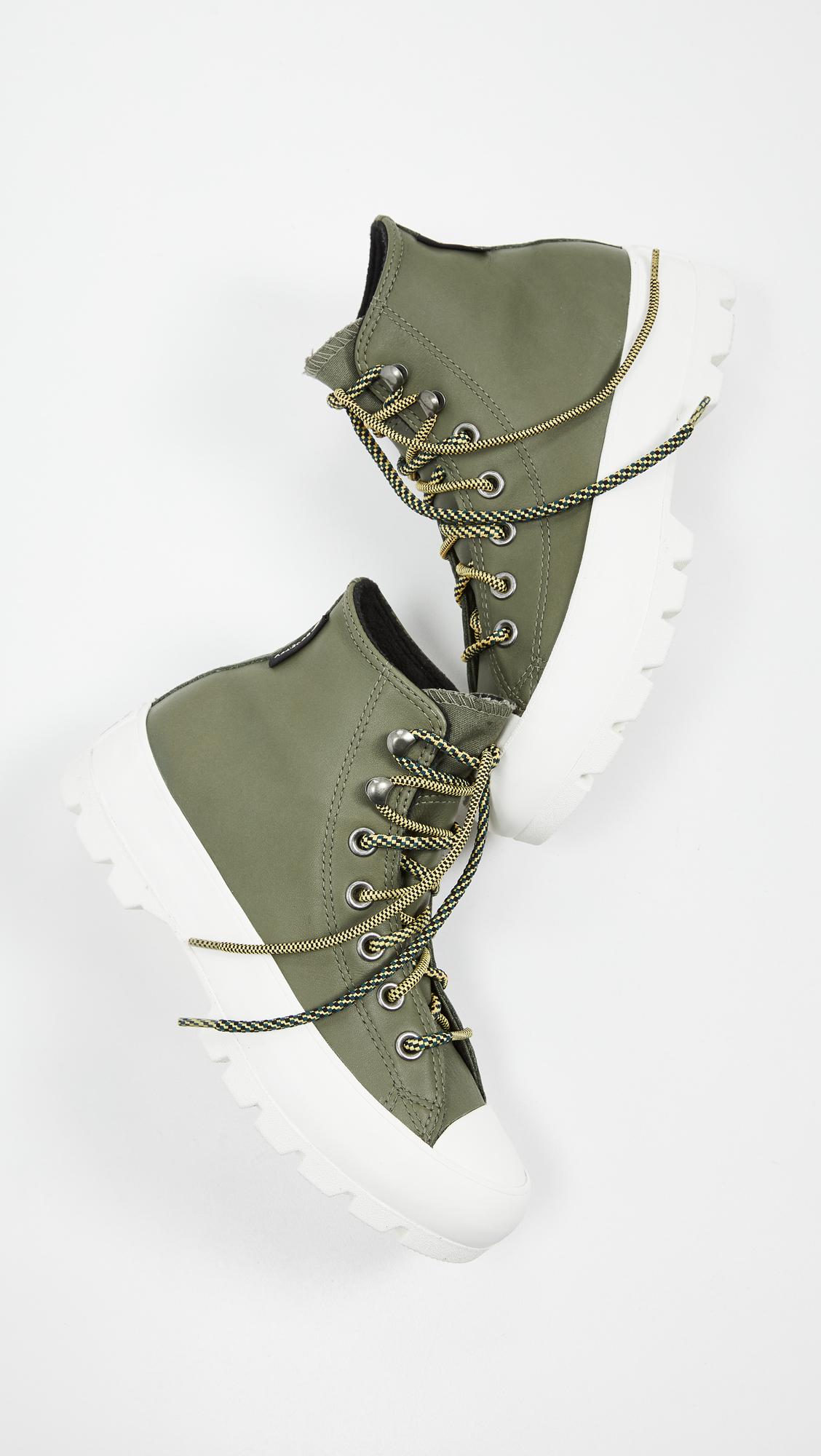 sage green lugged converse