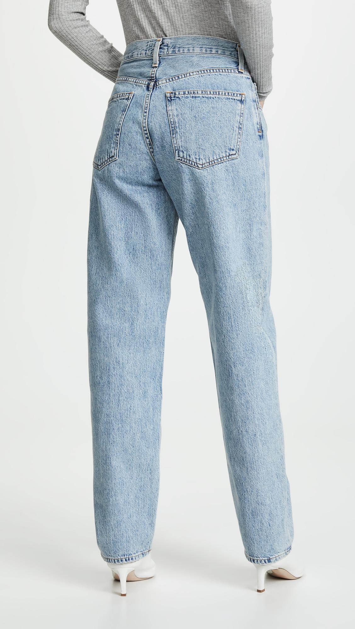 Agolde Denim Baggy Oversized Jeans With Pleats in Blue | Lyst