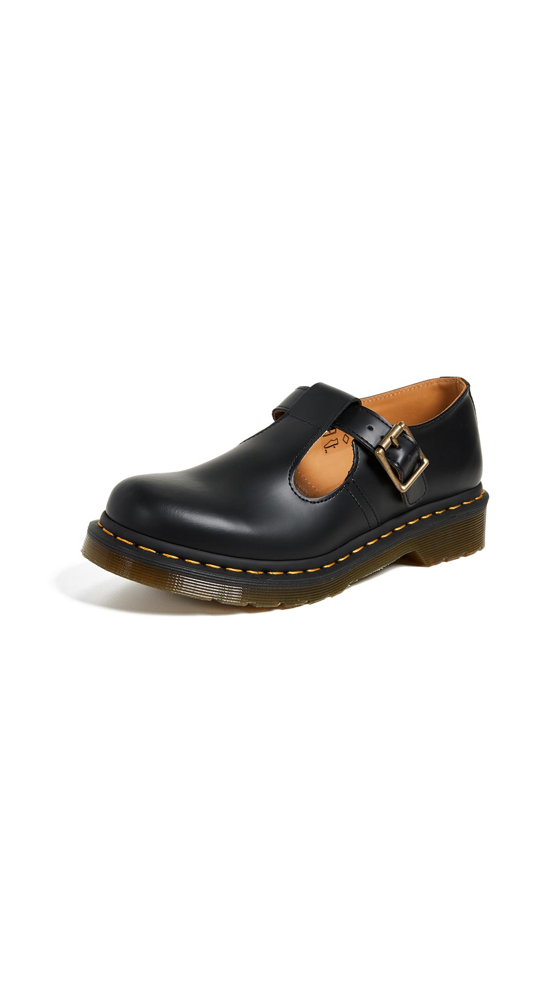 Dr. Martens Leather Polley T-bar Mary Jane Shoes in Black | Lyst