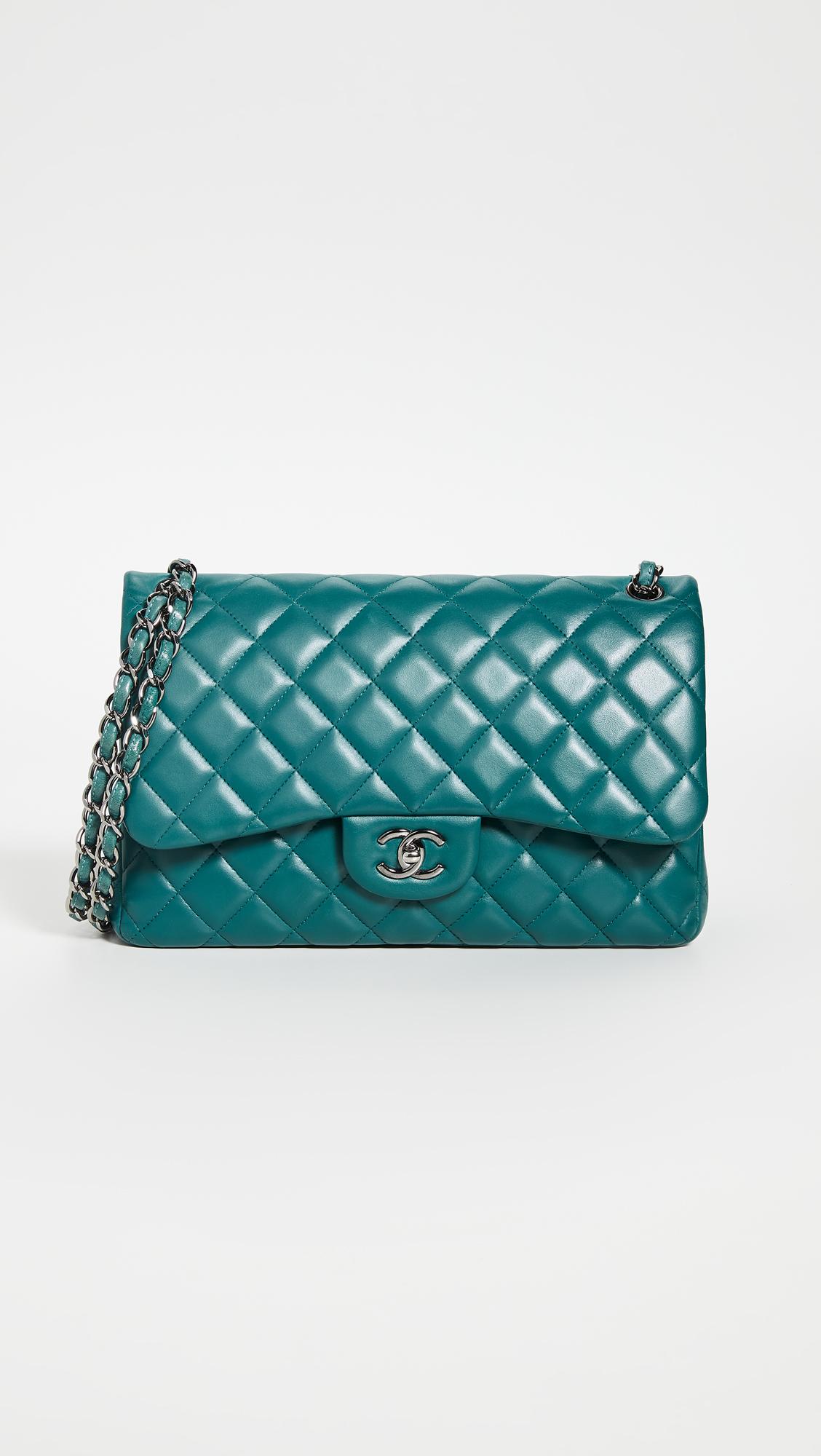 Chanel jumbo dark green 18C, Luxury, Bags & Wallets on Carousell
