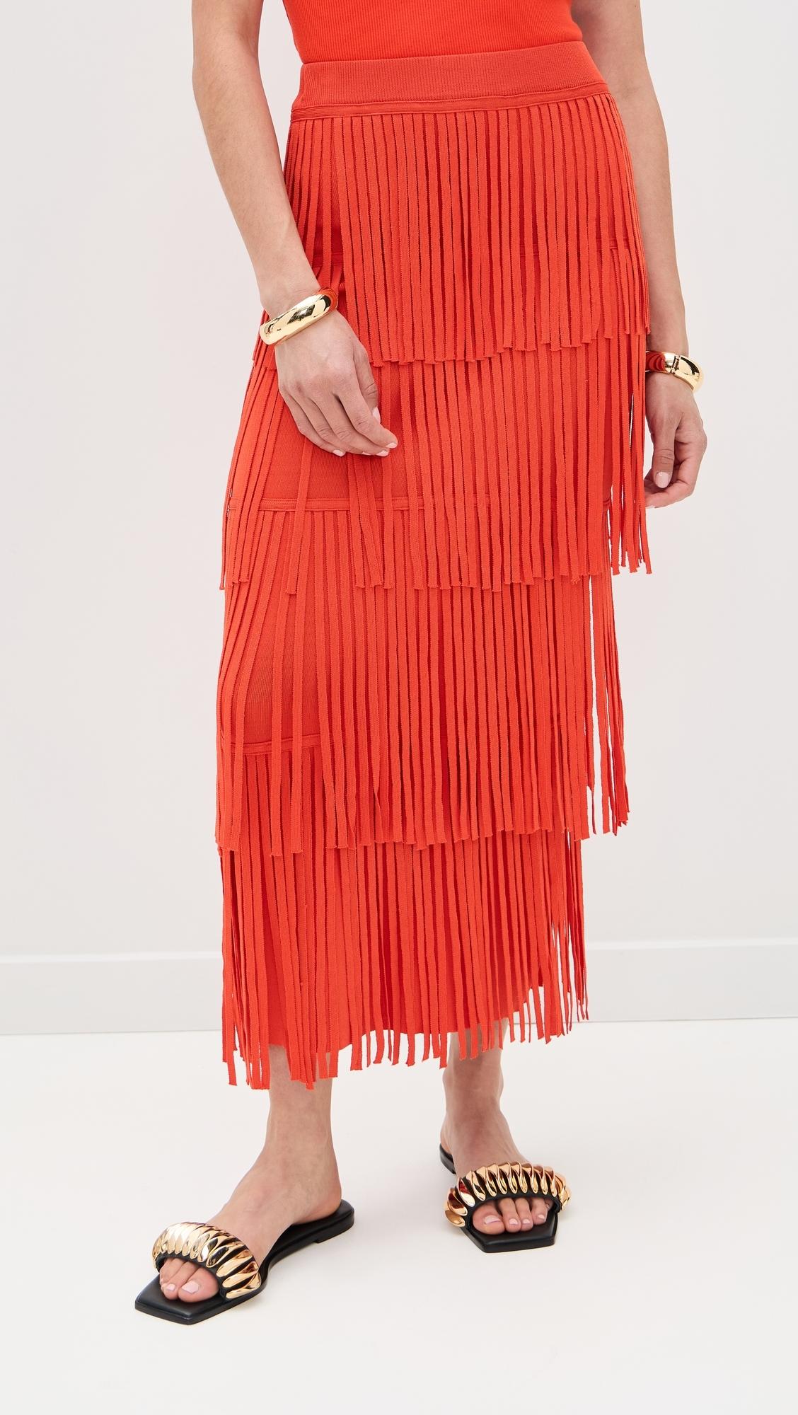 【THE MOZZ】Simon pleated long skirt FASHNZFAB Color Block Pleated Maxi Skirt | ShopSimon