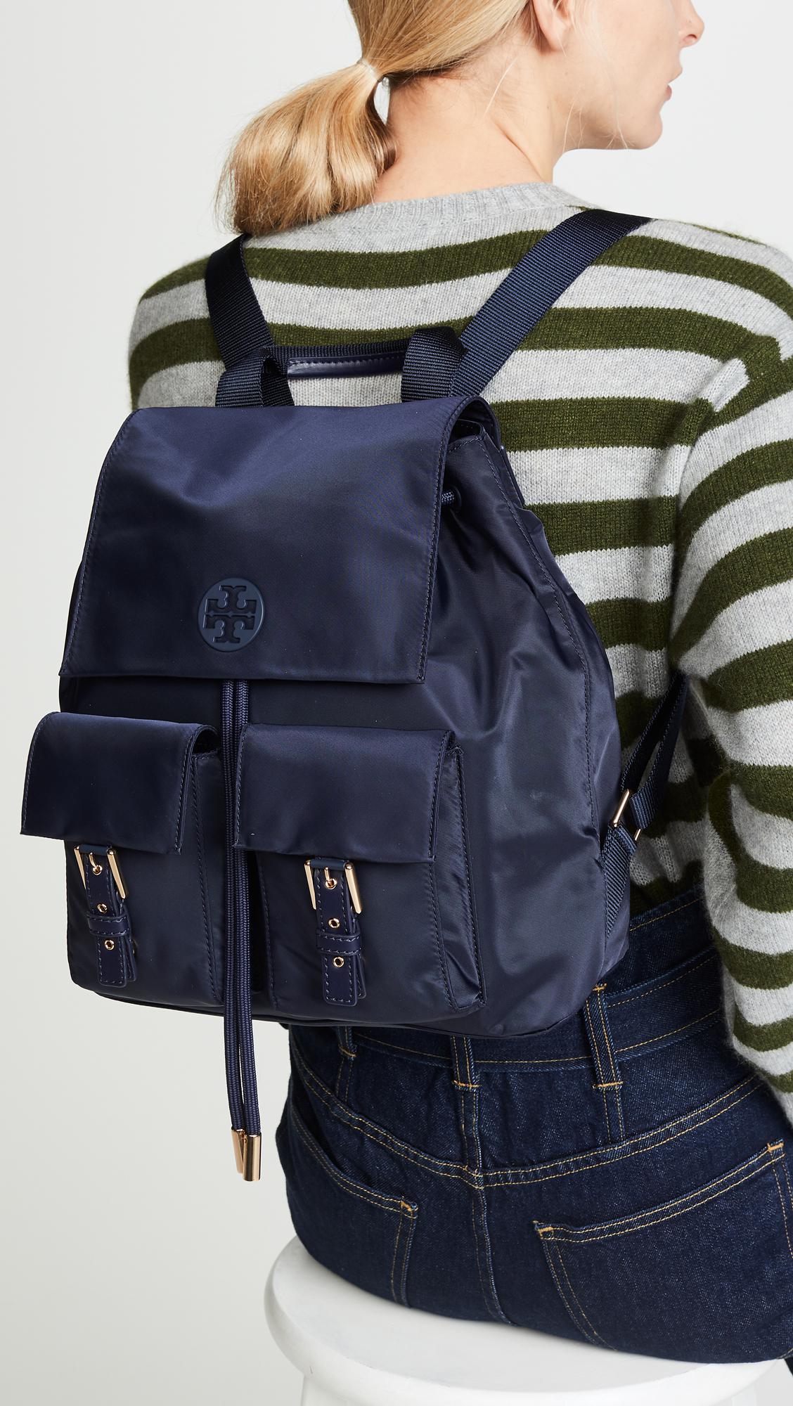 Tilda Printed Tilda Nylon Flap Backpack Tory Burch Tilda Backpack 2025