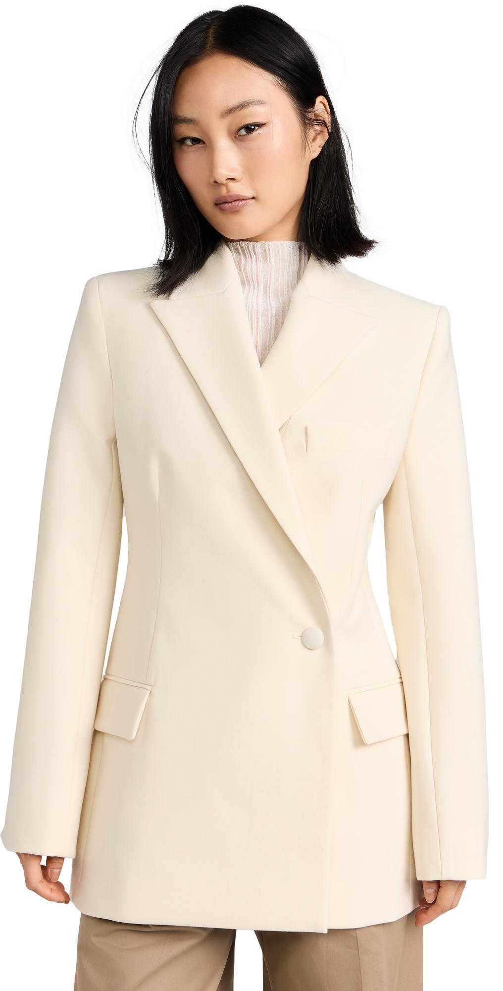 Rohe Tailored Wool Blazer in Natural Lyst