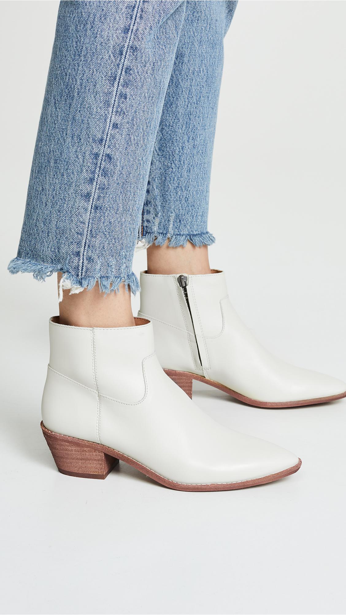 Madewell The Charley Boot in Ivory 