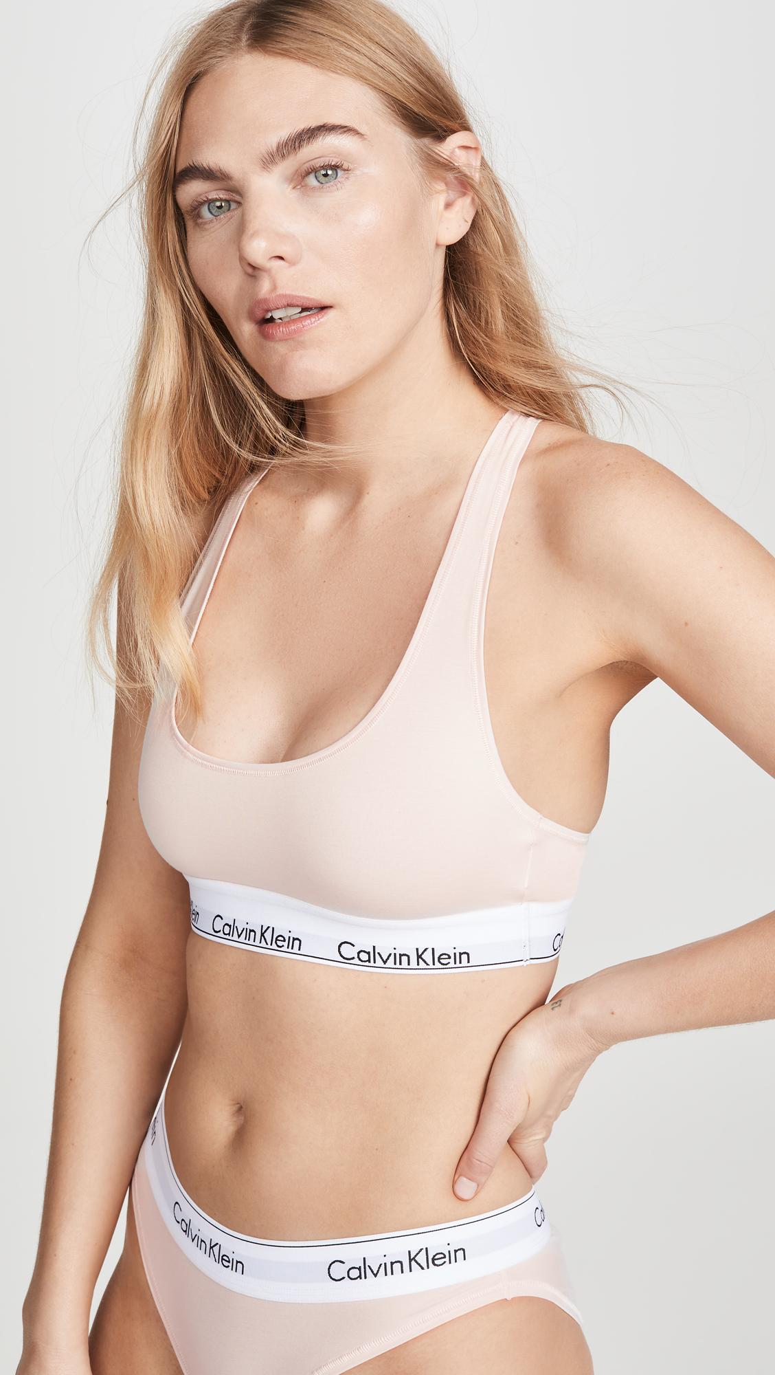 Calvin Klein Modern Cotton Bralette in White | Lyst Canada