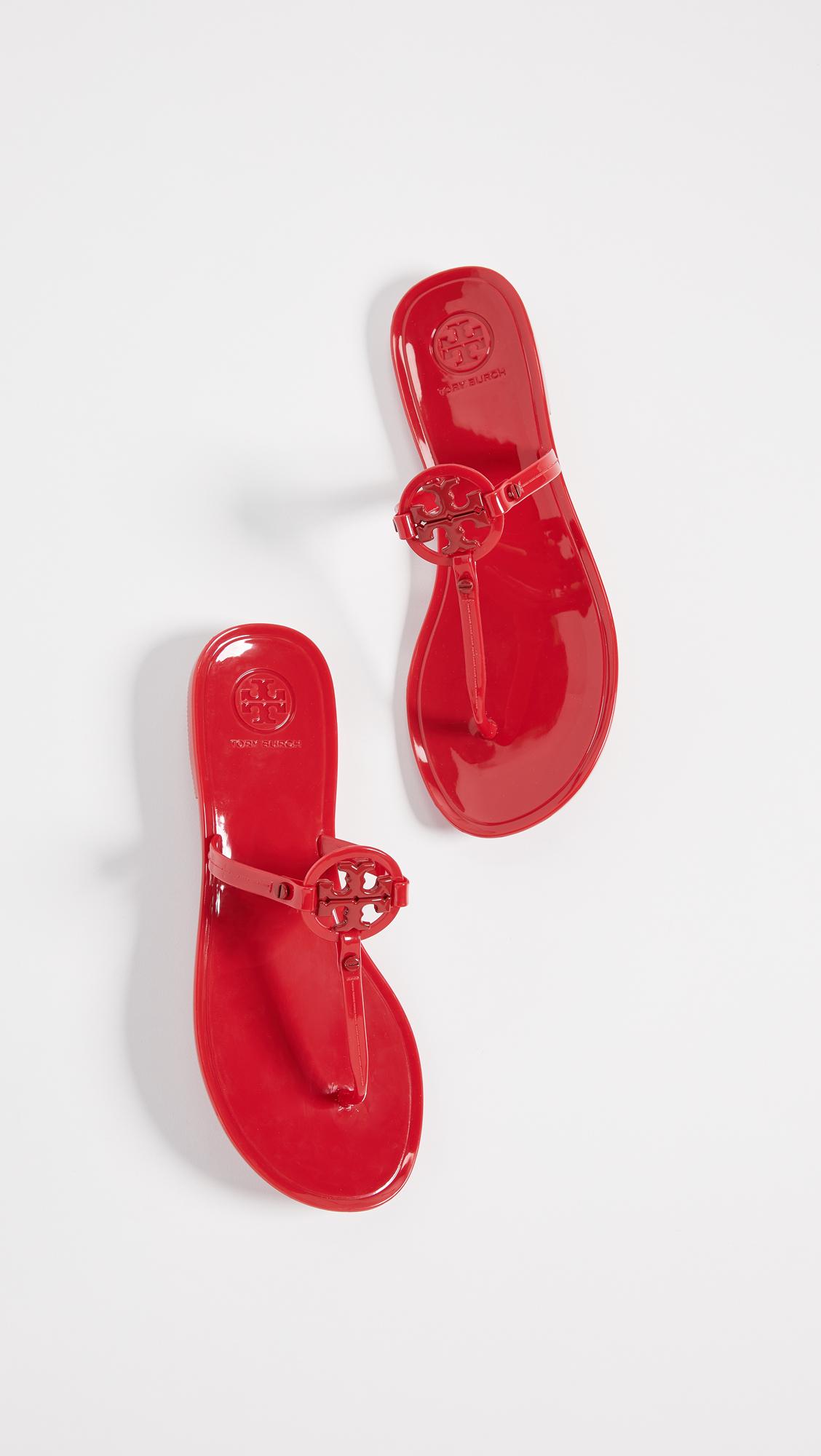 Mini miller jelly shop thong sandal red