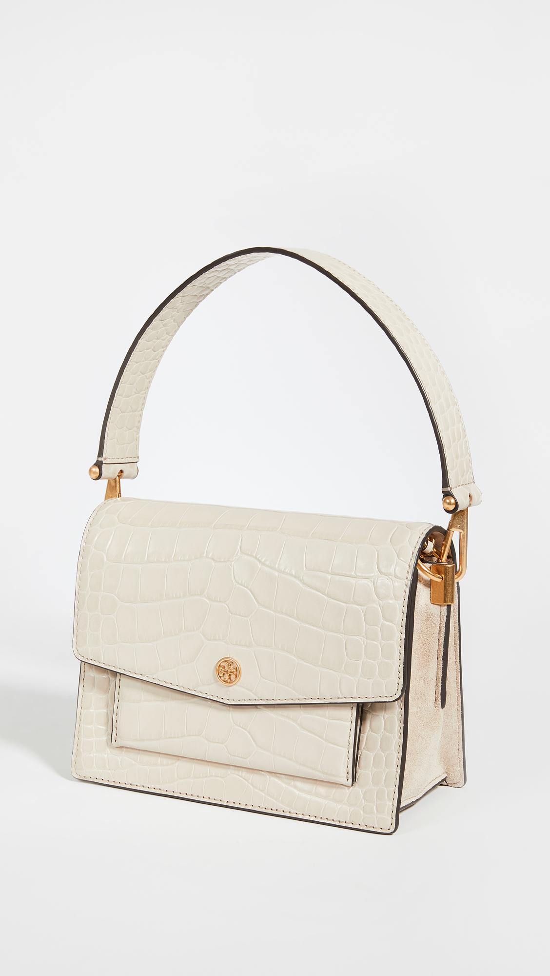 Tory Burch Robinson Embossed Double-Strap Convertible Shoulder Bag