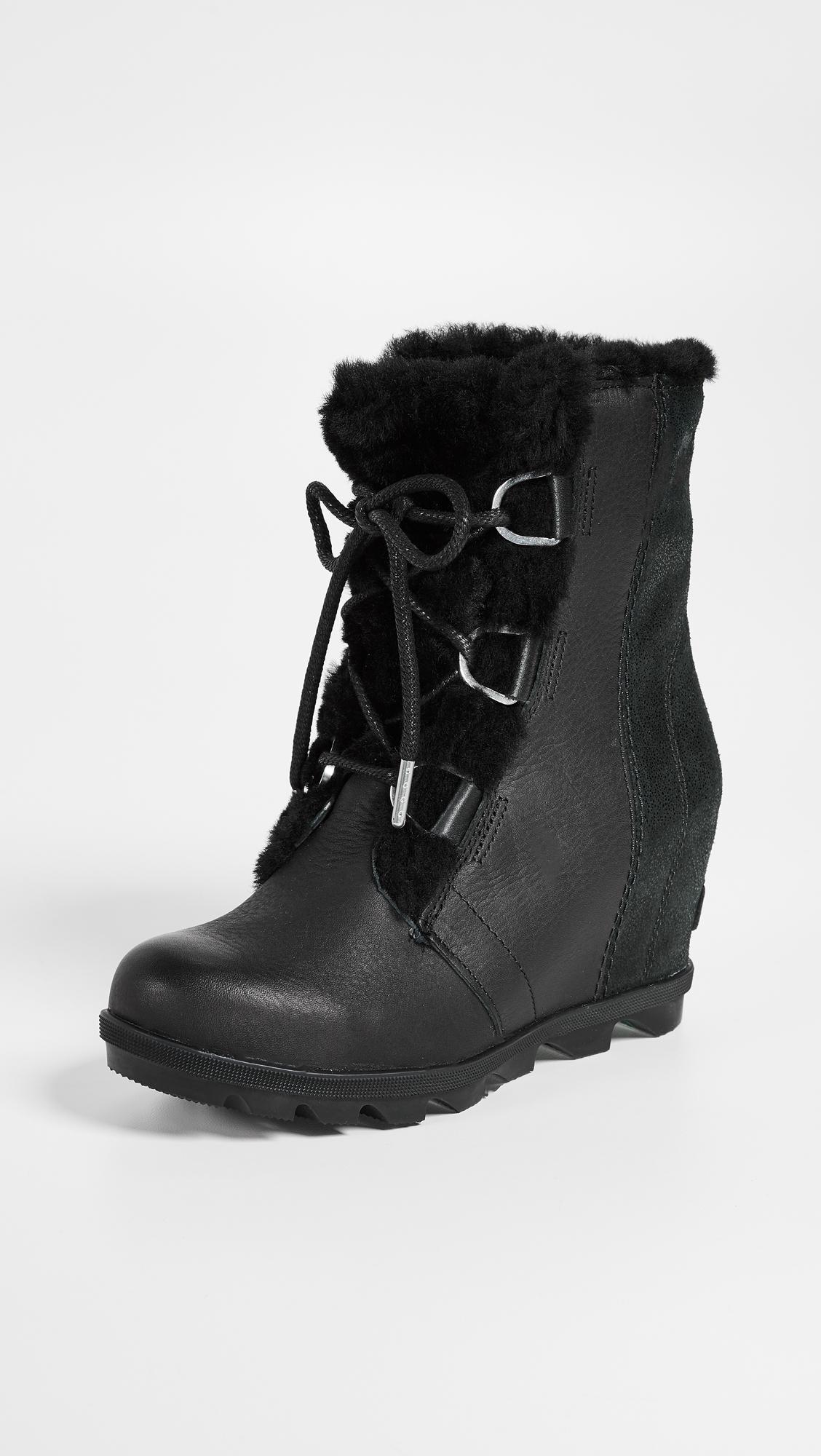 sorel shearling wedge