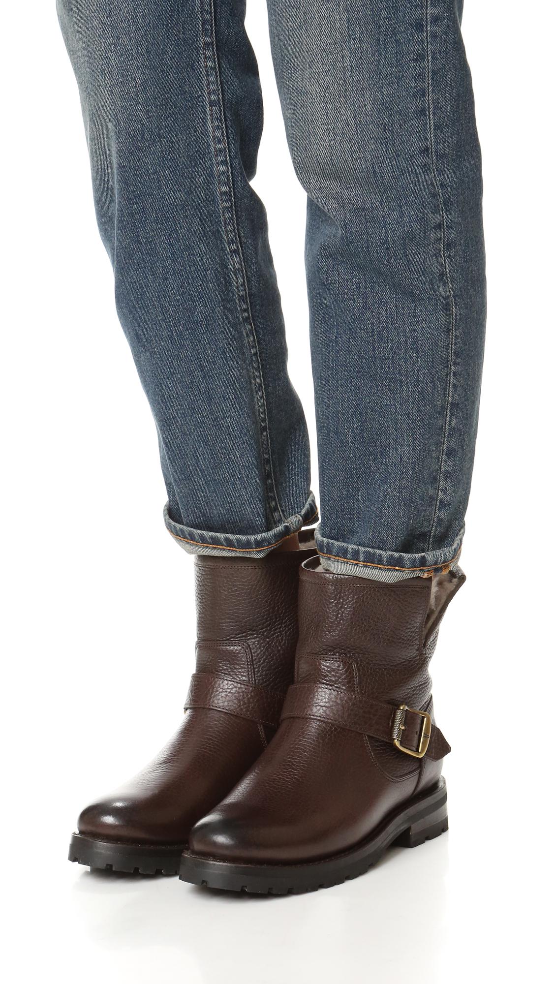 frye natalie mid engineer black