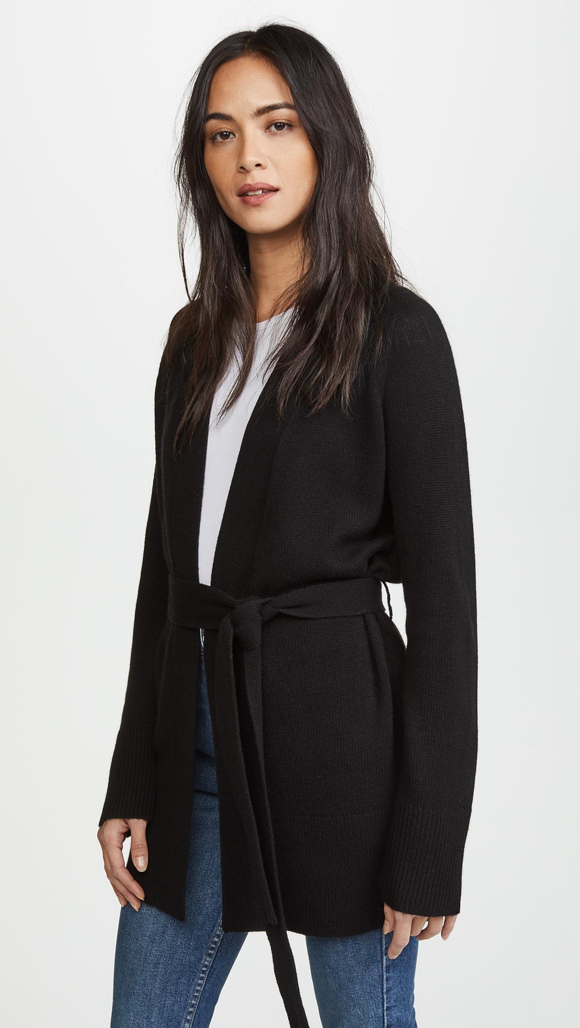 Theory Malinka C Cashmere  Cardigan  in Black Lyst