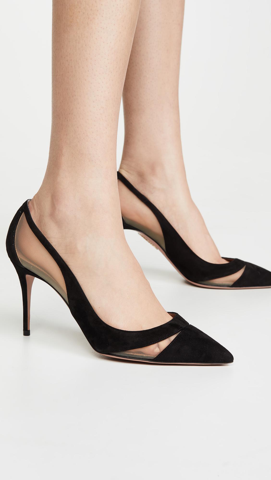 Aquazzura Leather 85mm Savoy Pumps in 