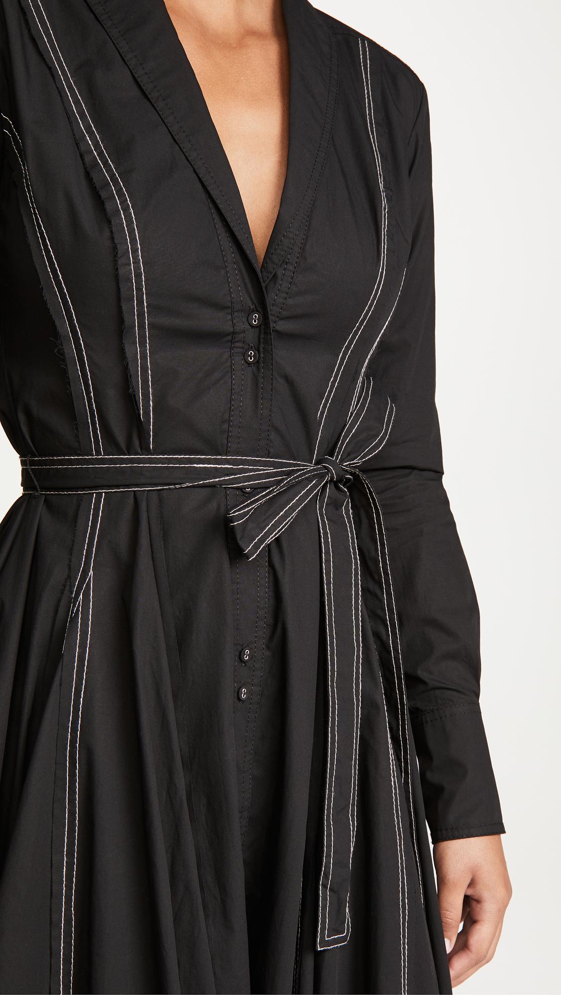 Aje Cotton Quietude Bubble Dress In Black Lyst Aje Cotton Quietude Bubble Dress In Black Lyst
