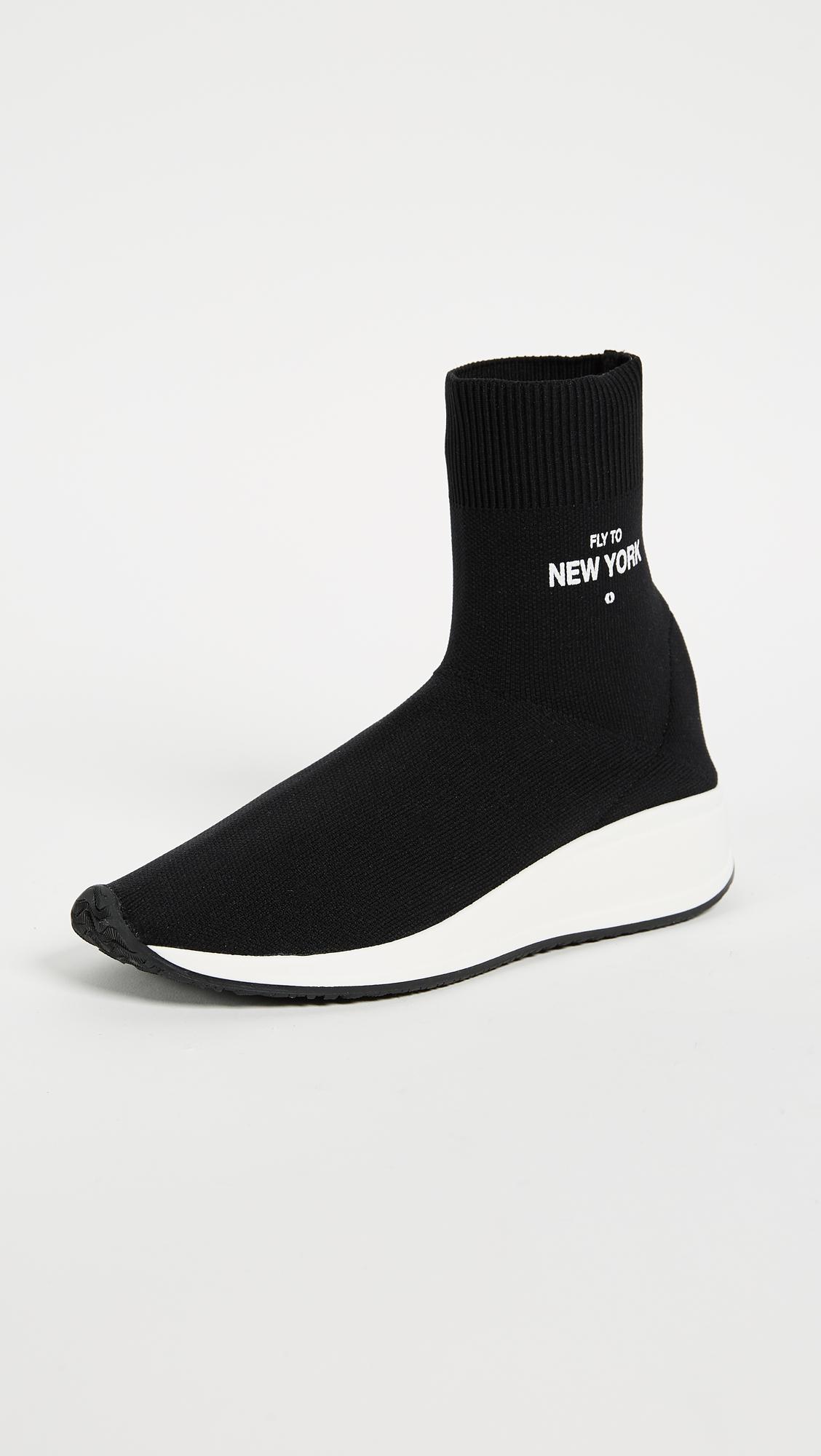 Joshua Sanders Fly To New York Sock Sneakers in Black | Lyst