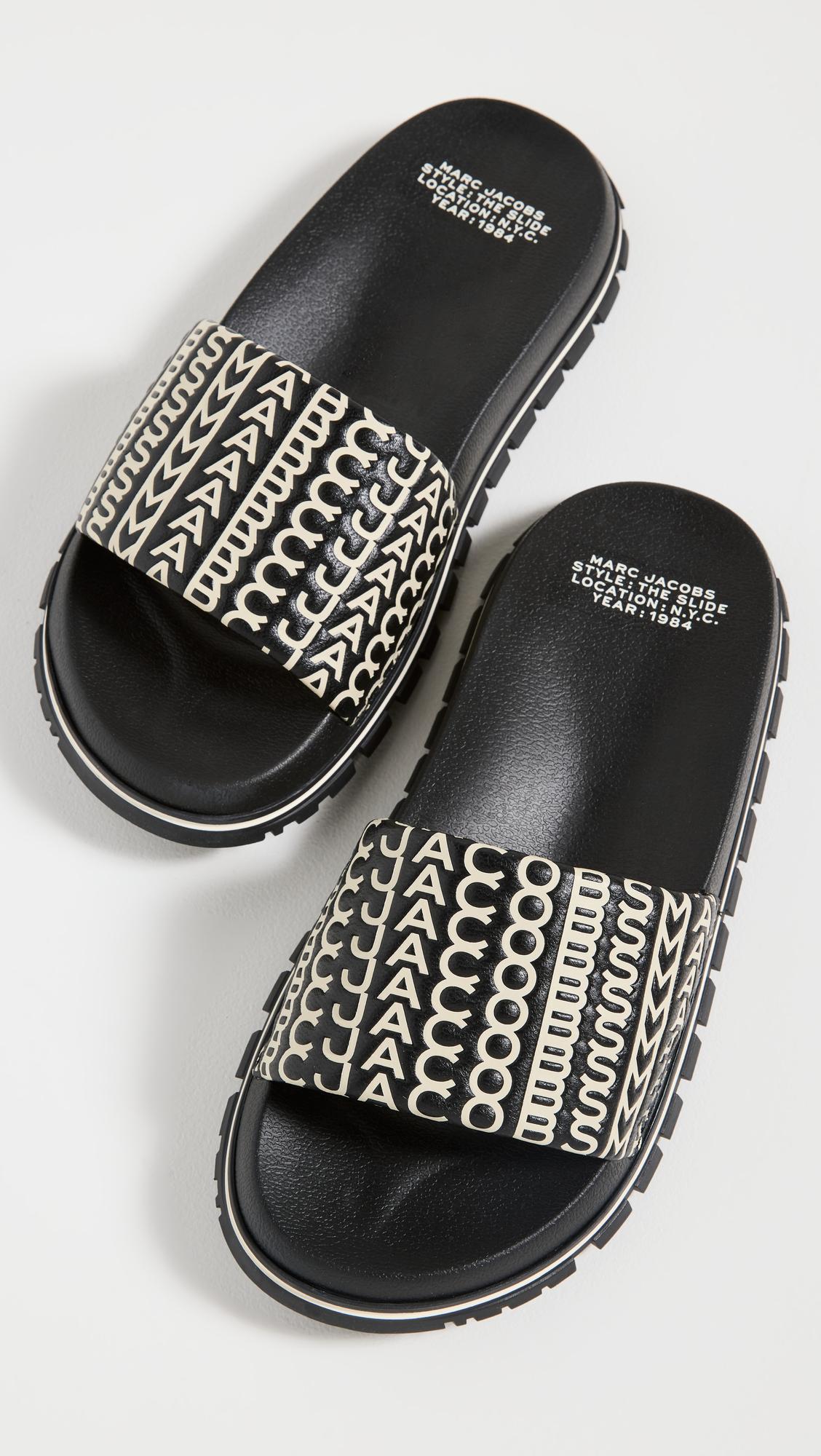 Marc Jacobs The Monogram Slides in Black Lyst