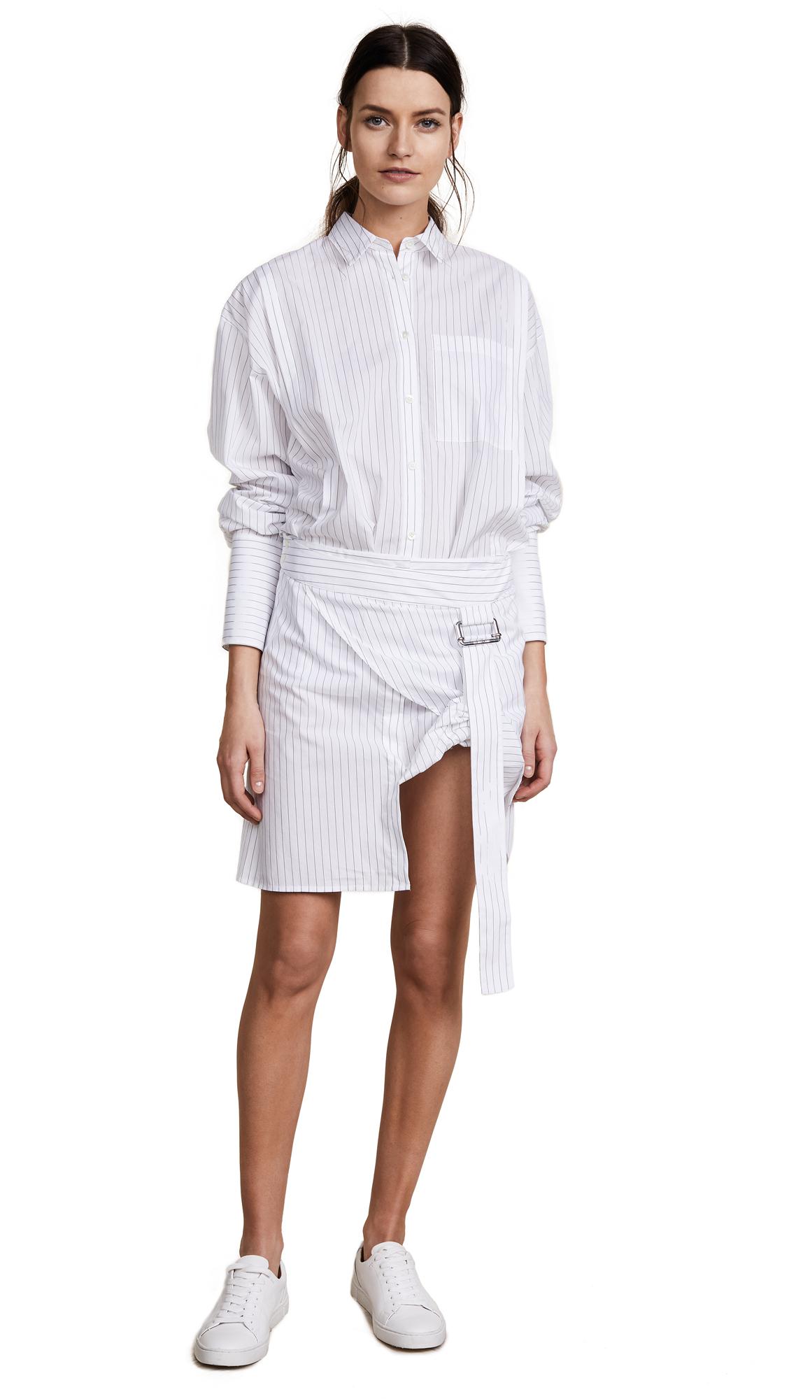 helmut lang white shirt dress