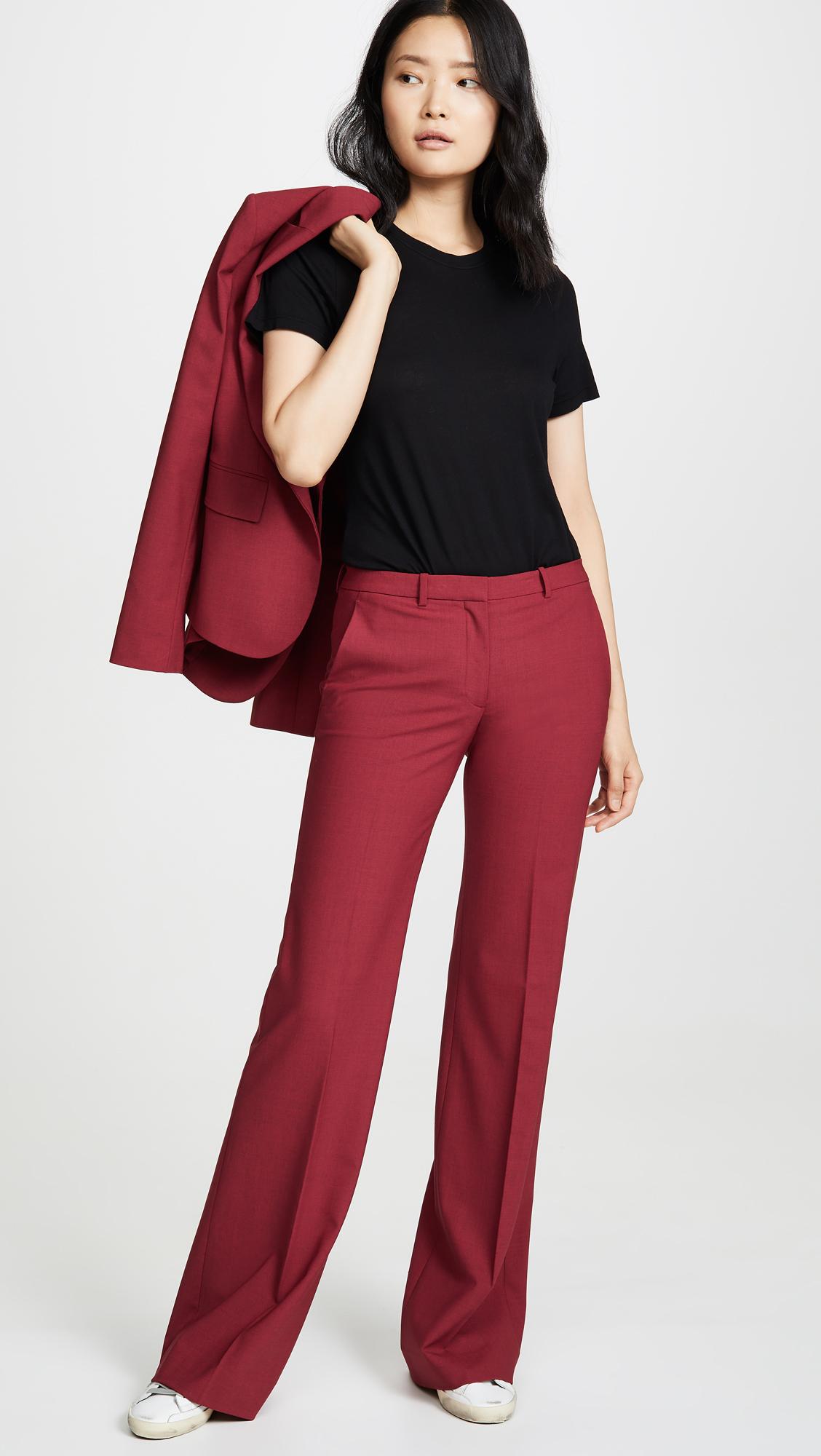 Theory Demitria 2 Pants in Red | Lyst