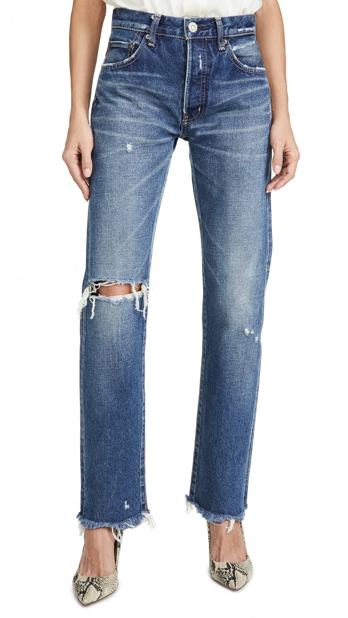 Moussy Denim Guilford Straight Jeans in 
