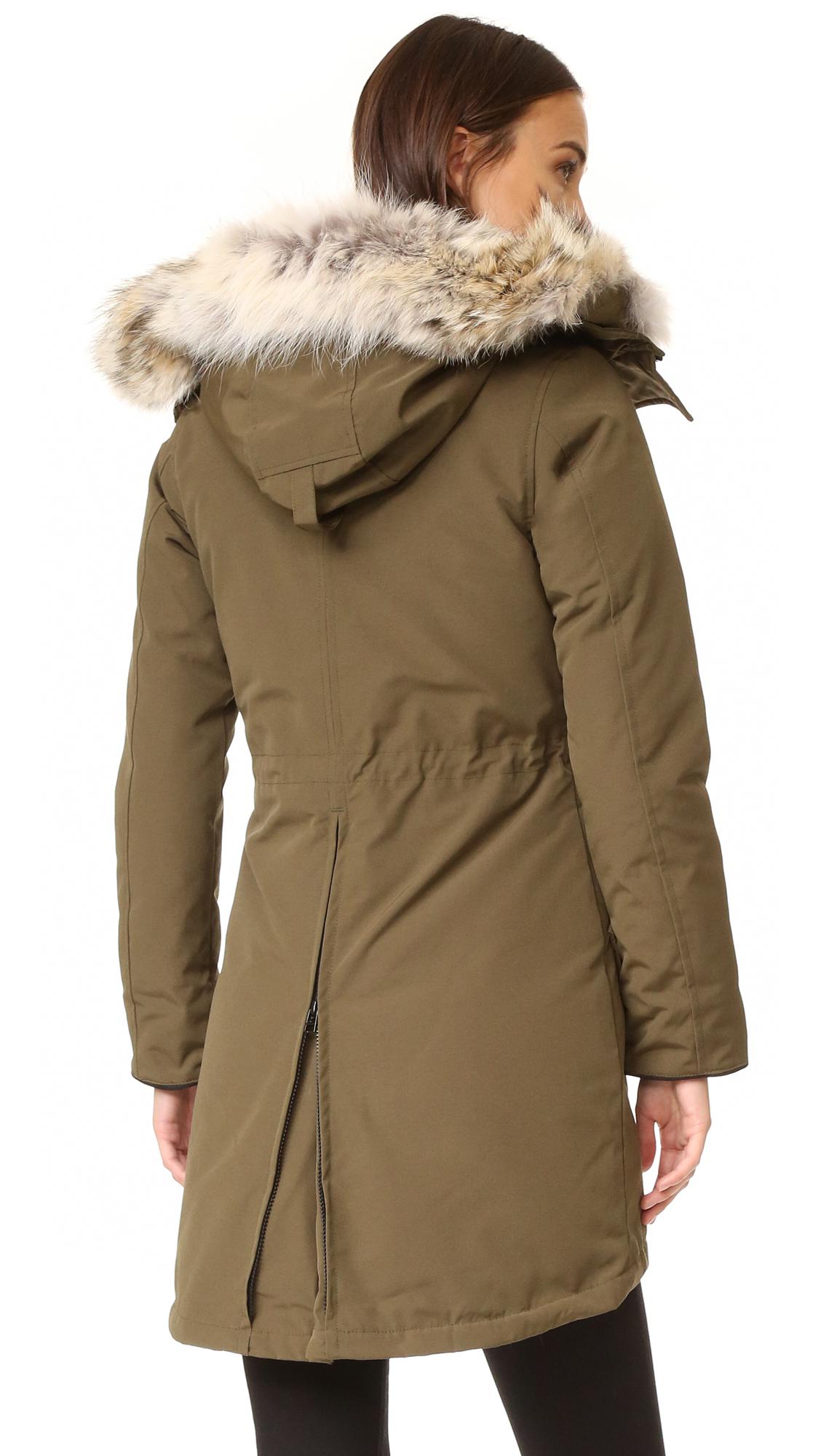 canada goose rossclair parka military green
