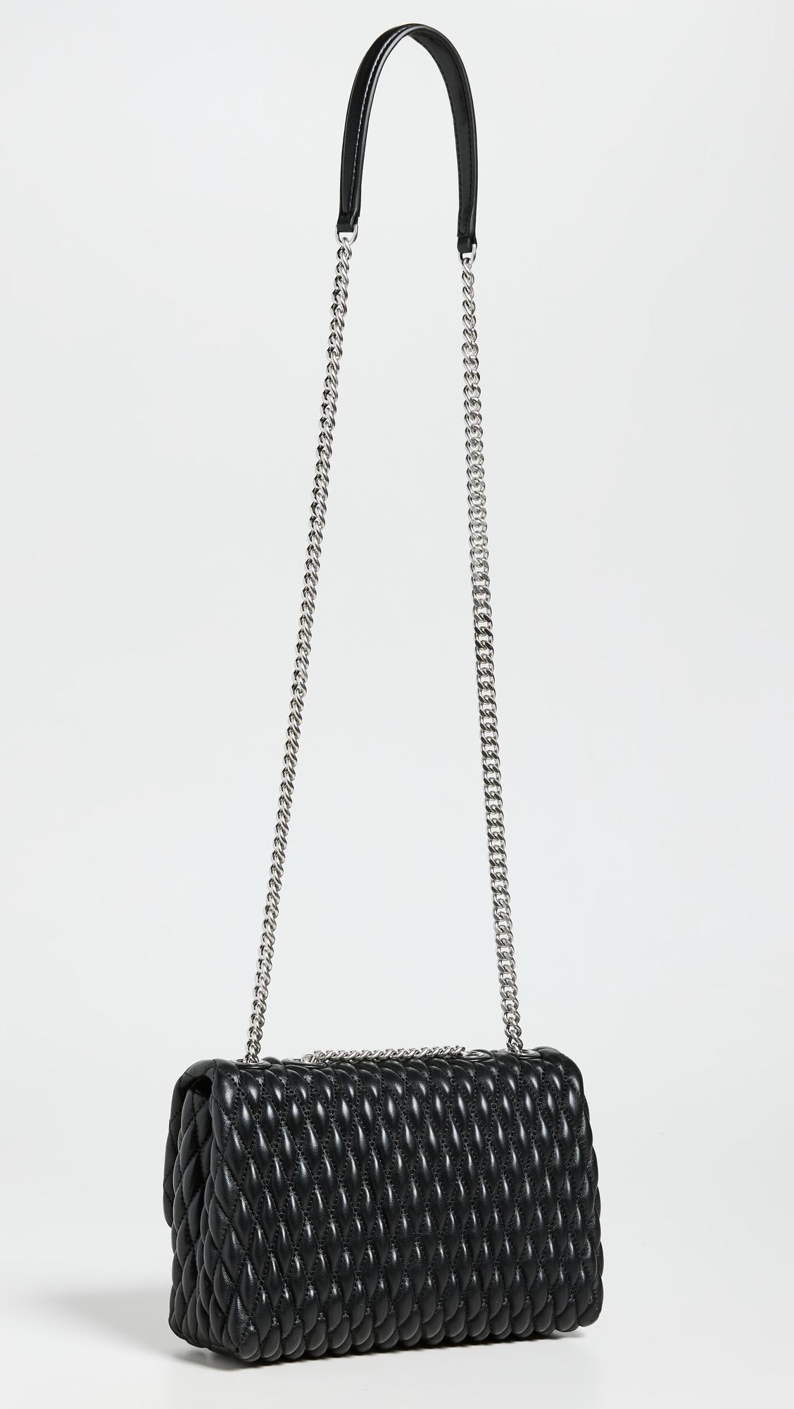 Tory Burch Kira Ruched Convertible Shoulder Bag in Black Tory Burch Kira Ruched Convertible Shoulder Bag in Black