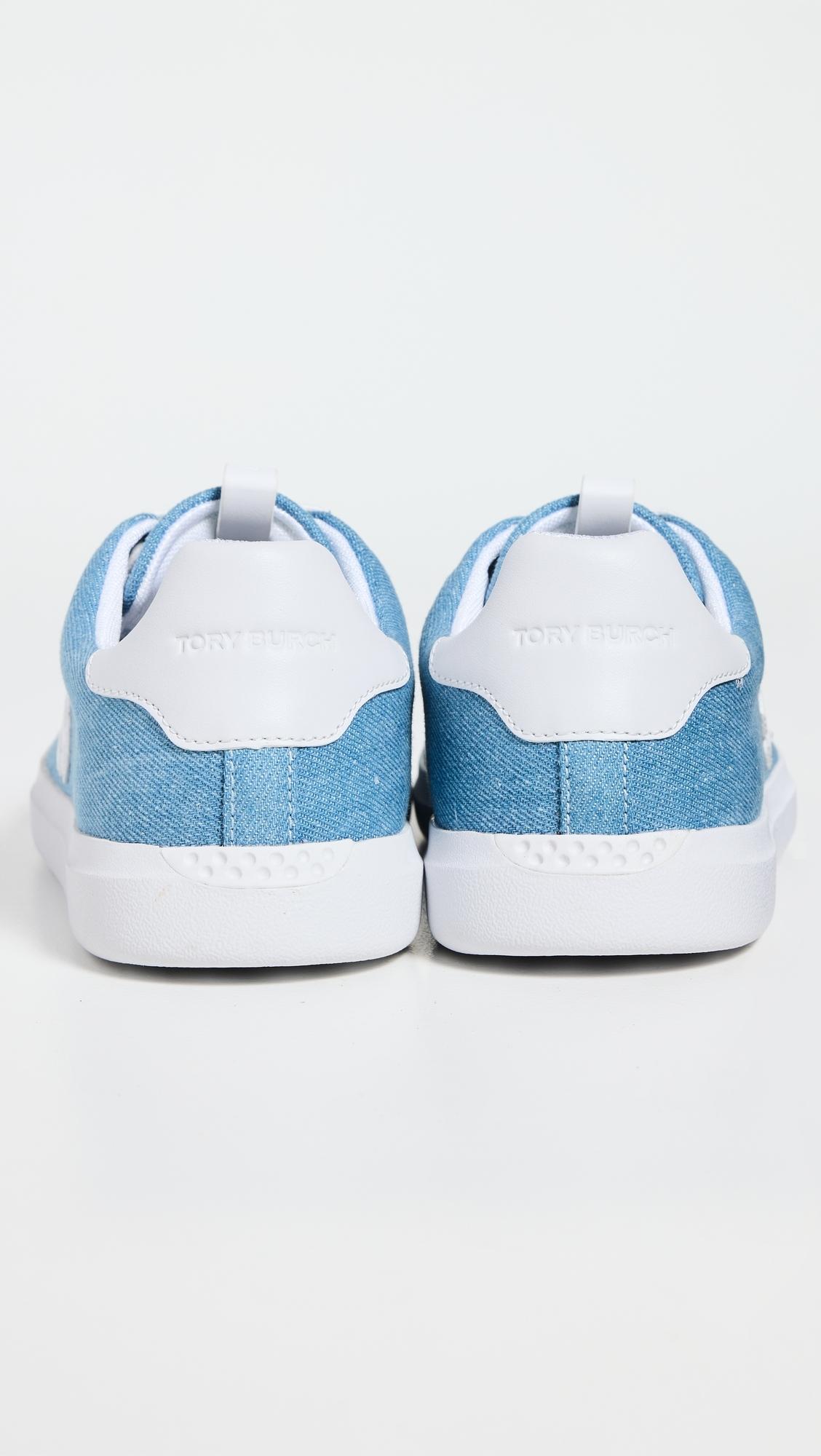 Tory Burch Double T Howell Court Sneakers in Blue | Lyst