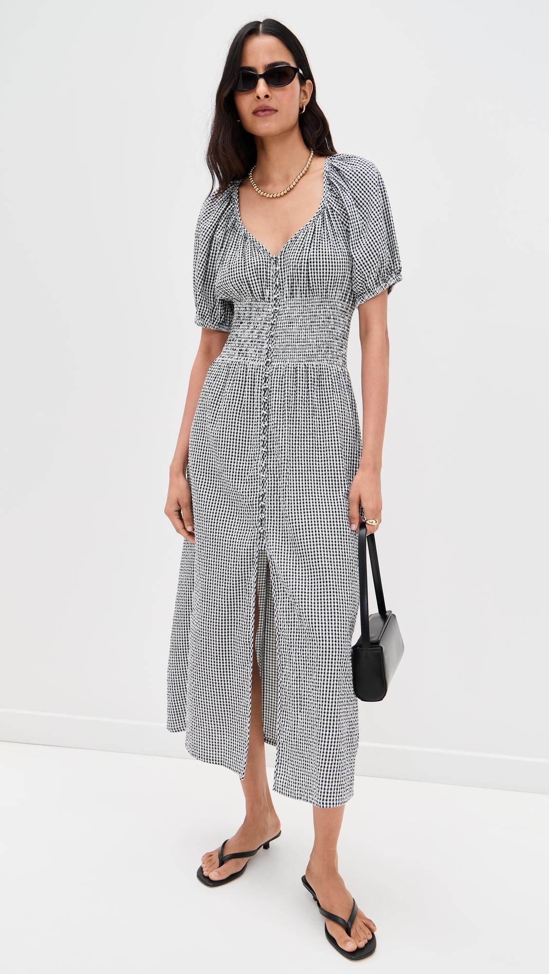 chinese dress ladies Rhea Strapless Midi Linen Dress