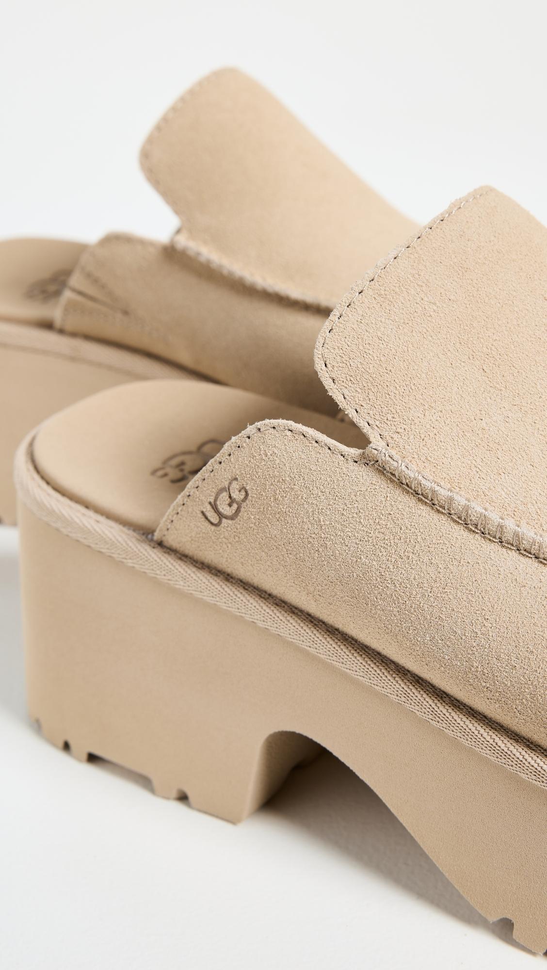 UGG New Heights Slides in Natural | Lyst