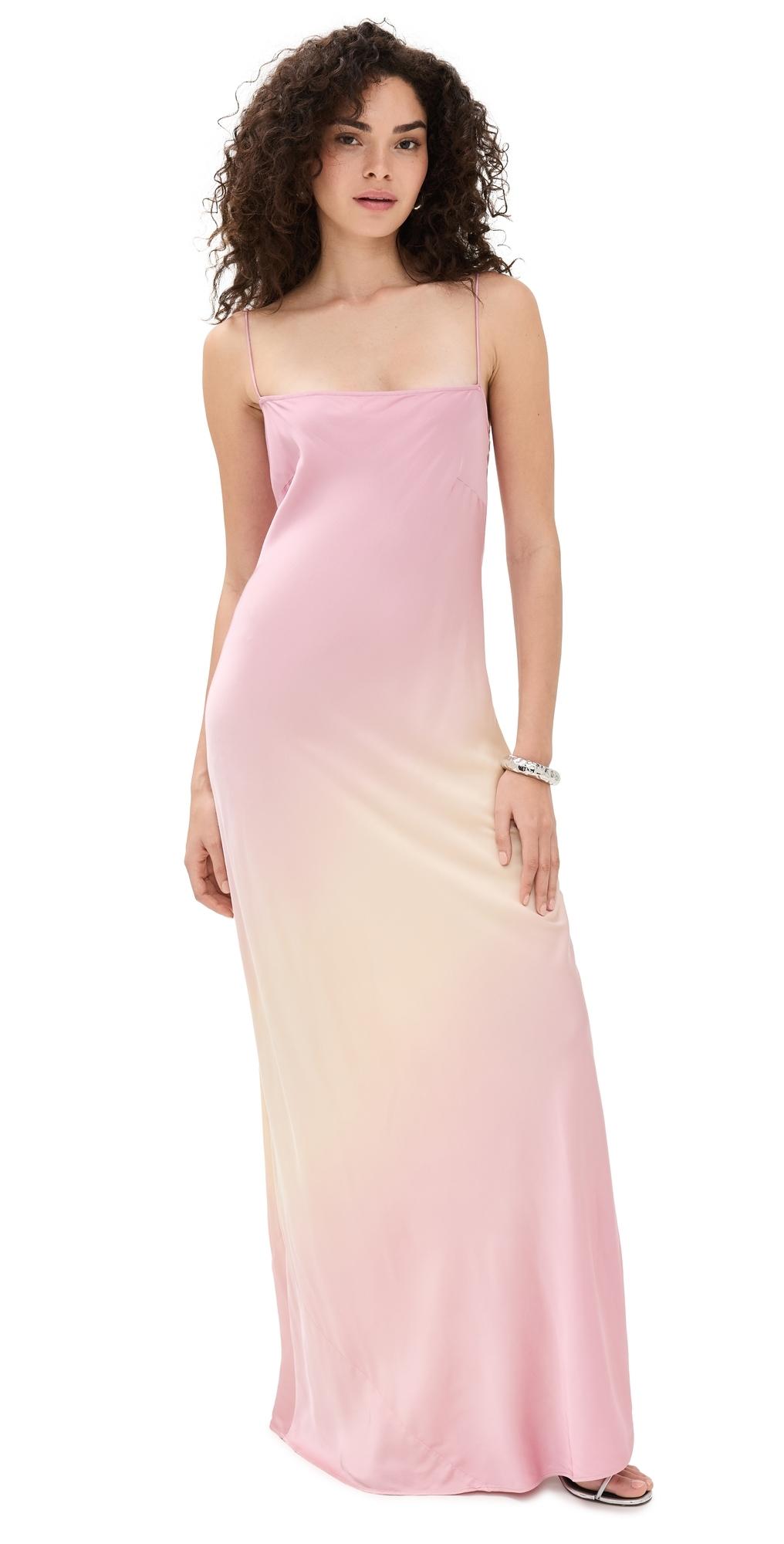 good american pink dress Sculpting Sweetheart Midi Dress