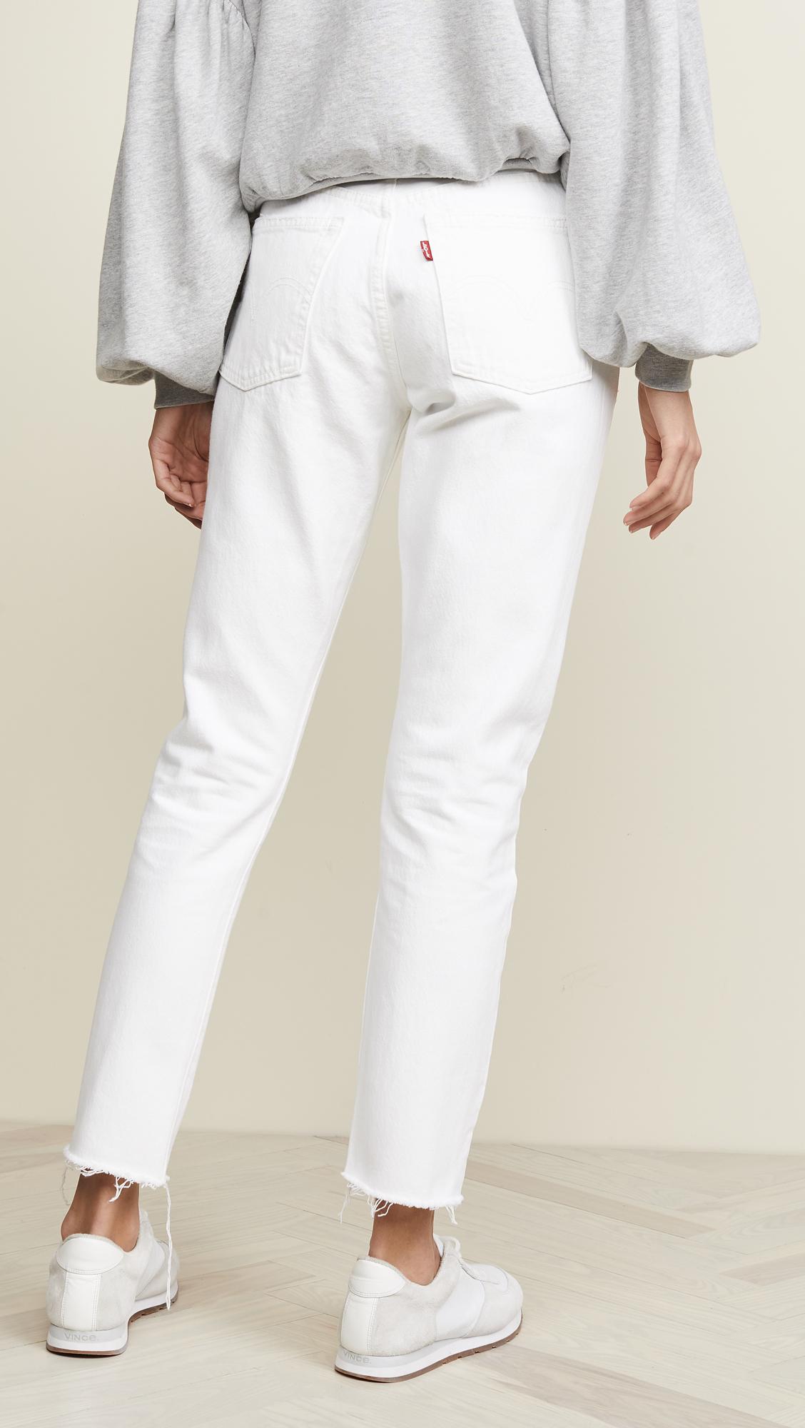 levi's 501 skinny white