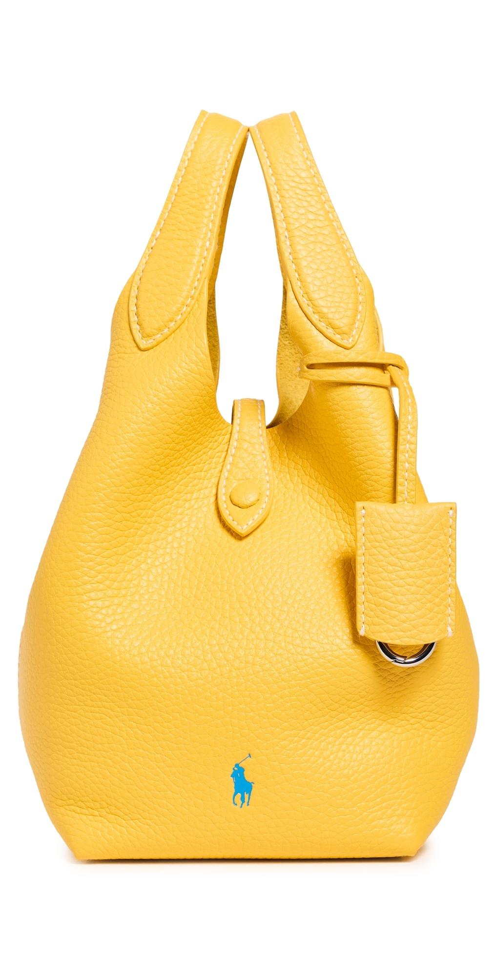 【POLO RALPH LAUREN】 SHINY DRUM PEBBLE ショッパーバッグ POLO RALPH LAUREN SHINY DRUM PEBBLE shopper in dark green