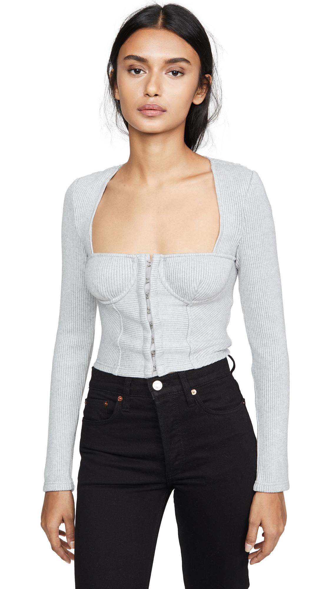 Jonathan simkhai ribbed sales bustier crop top