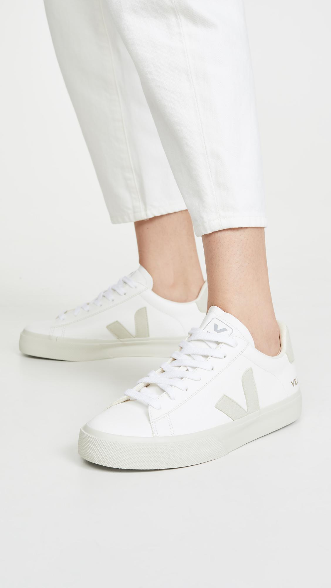Veja Leather Campo Sneakers in White/Natural (White) | Lyst