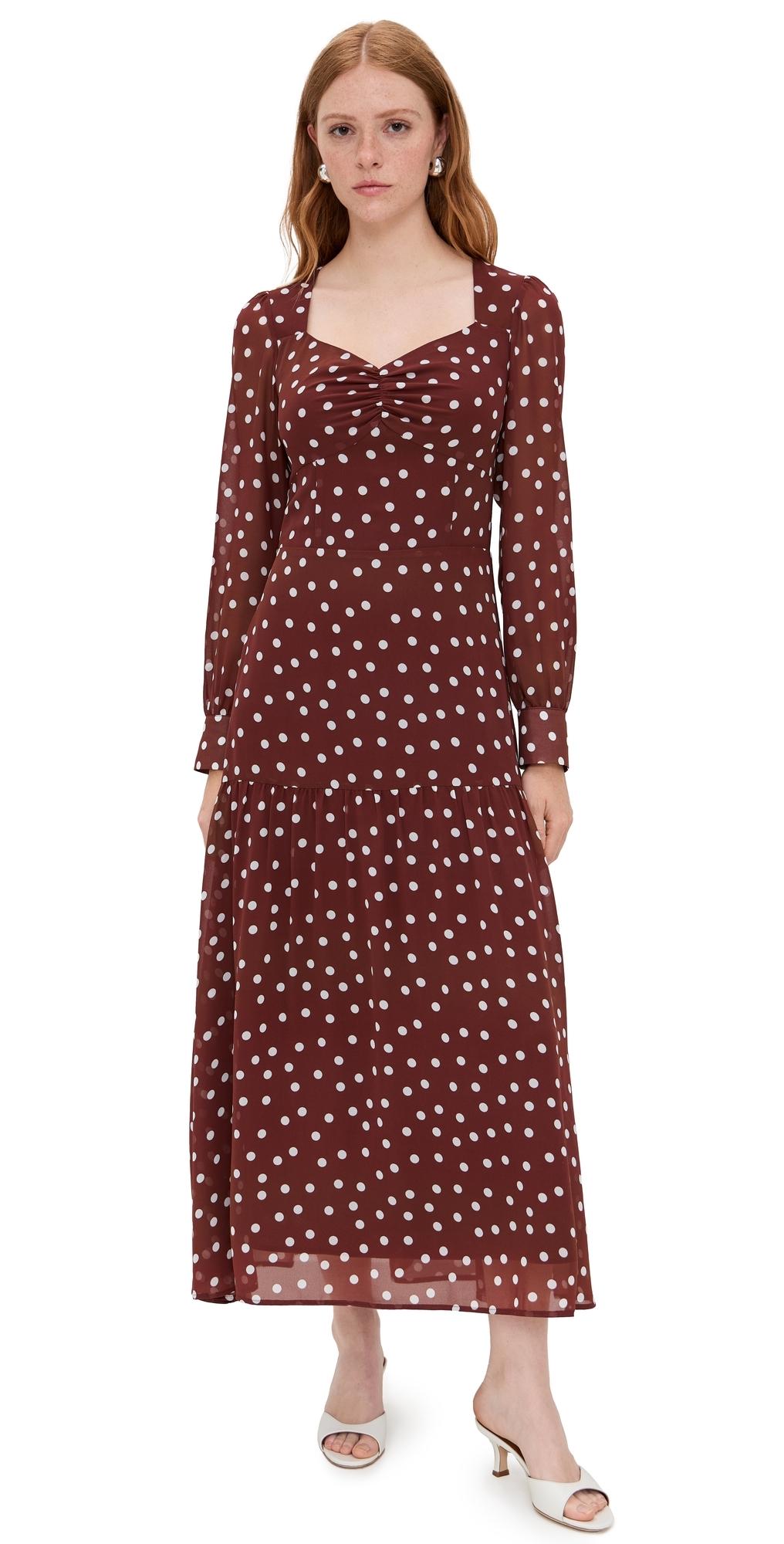 Designer Red Long Sleeve Polka Dot Dresses for Women - Up to 60% off | Lyst