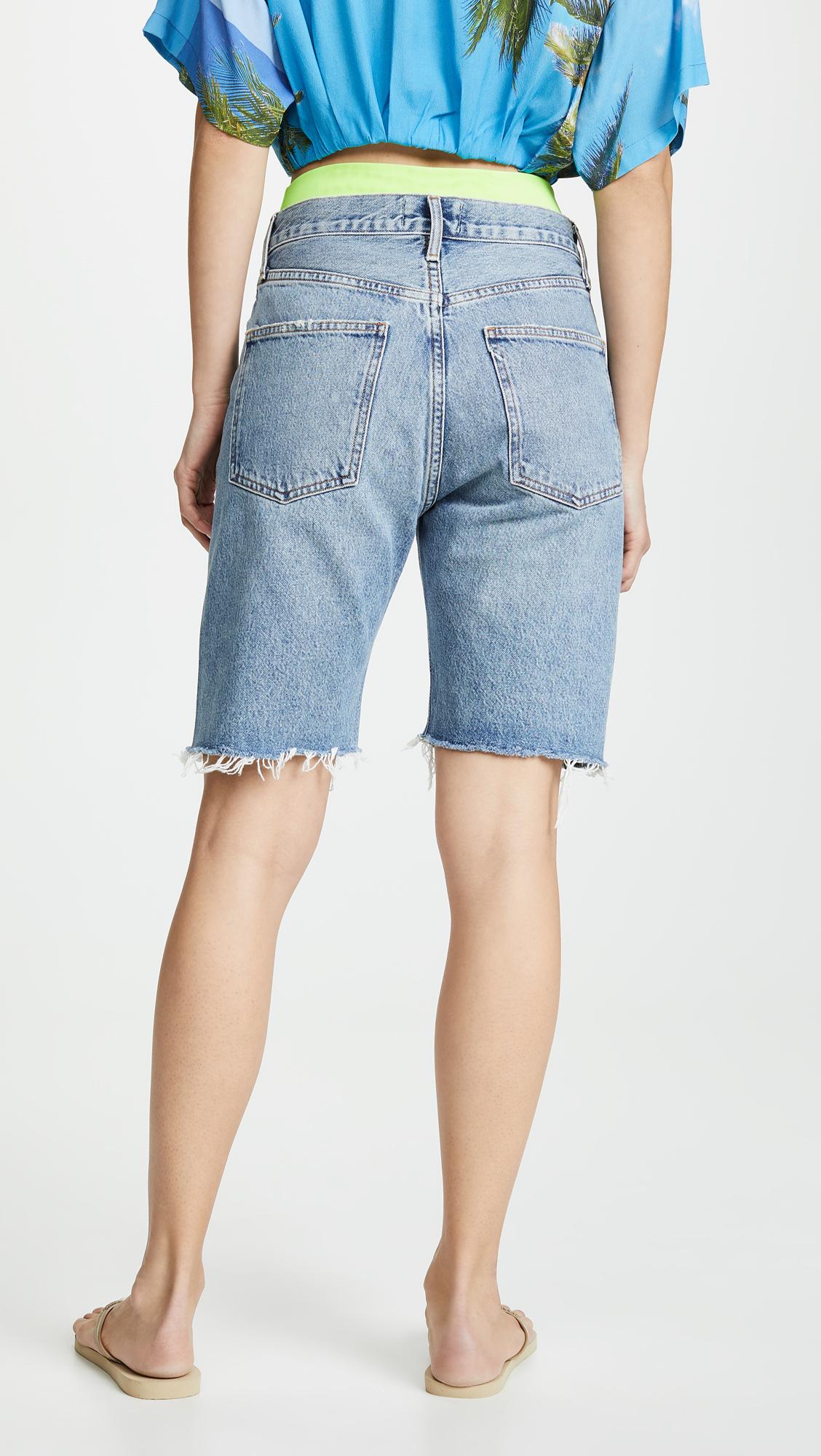agolde mid length shorts