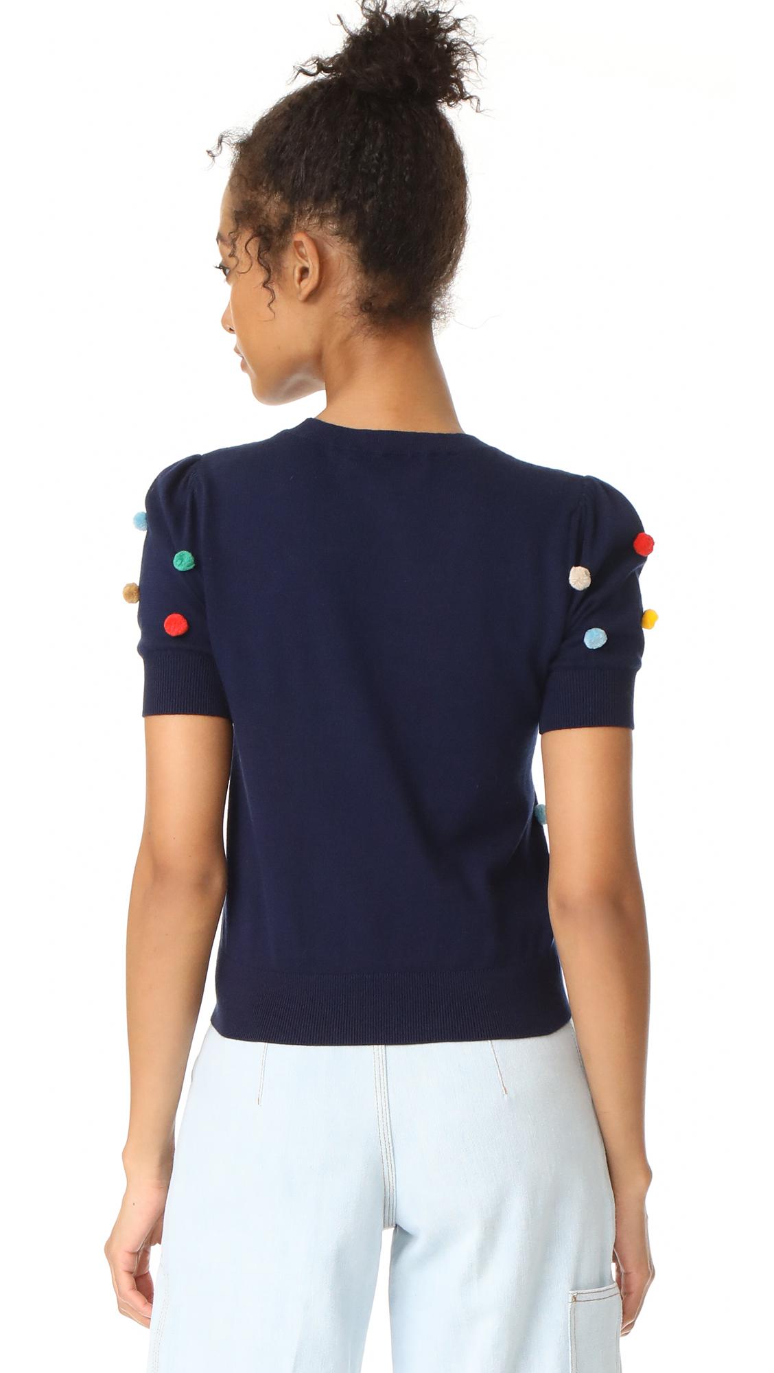 alice and olivia pom pom sweater
